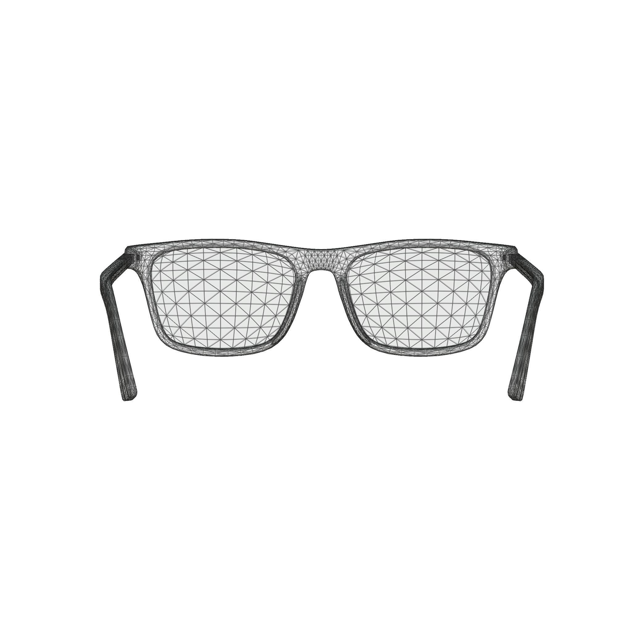 Prada - PR01WV 07F1O1 Glasses Low-poly 3D model_5