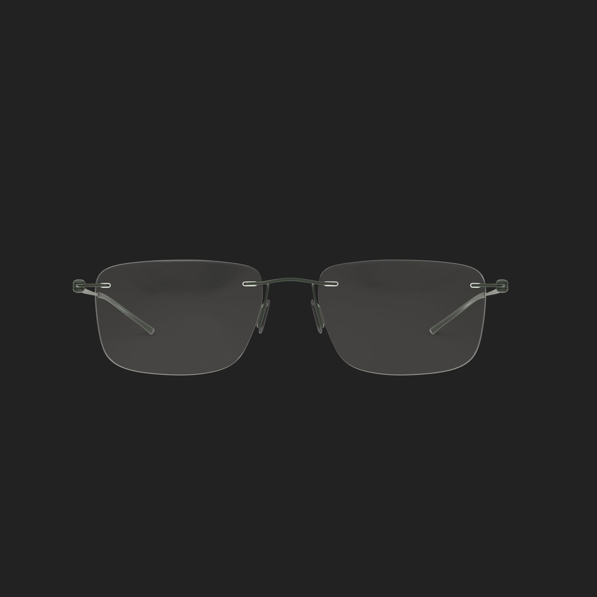 Modo - 4624 Dark Green Glasses Low-poly 3D model_2