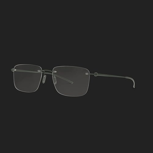 Modo - 4624 Dark Green Glasses Low-poly 3D model