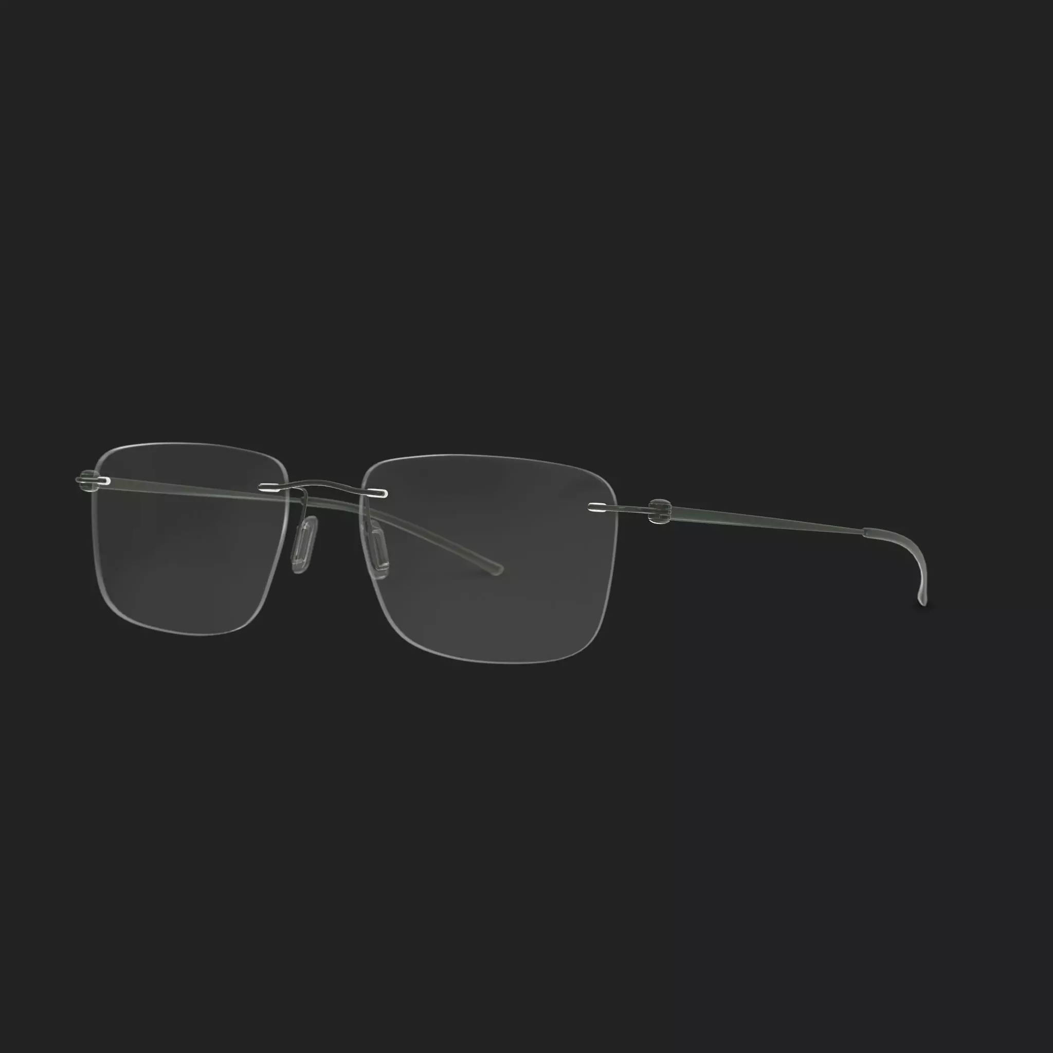 Modo - 4624 Dark Green Glasses Low-poly 3D model_0