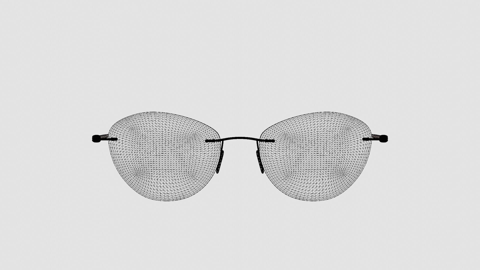 Modo - 4622 Dark Green Glasses Low-poly 3D model_6