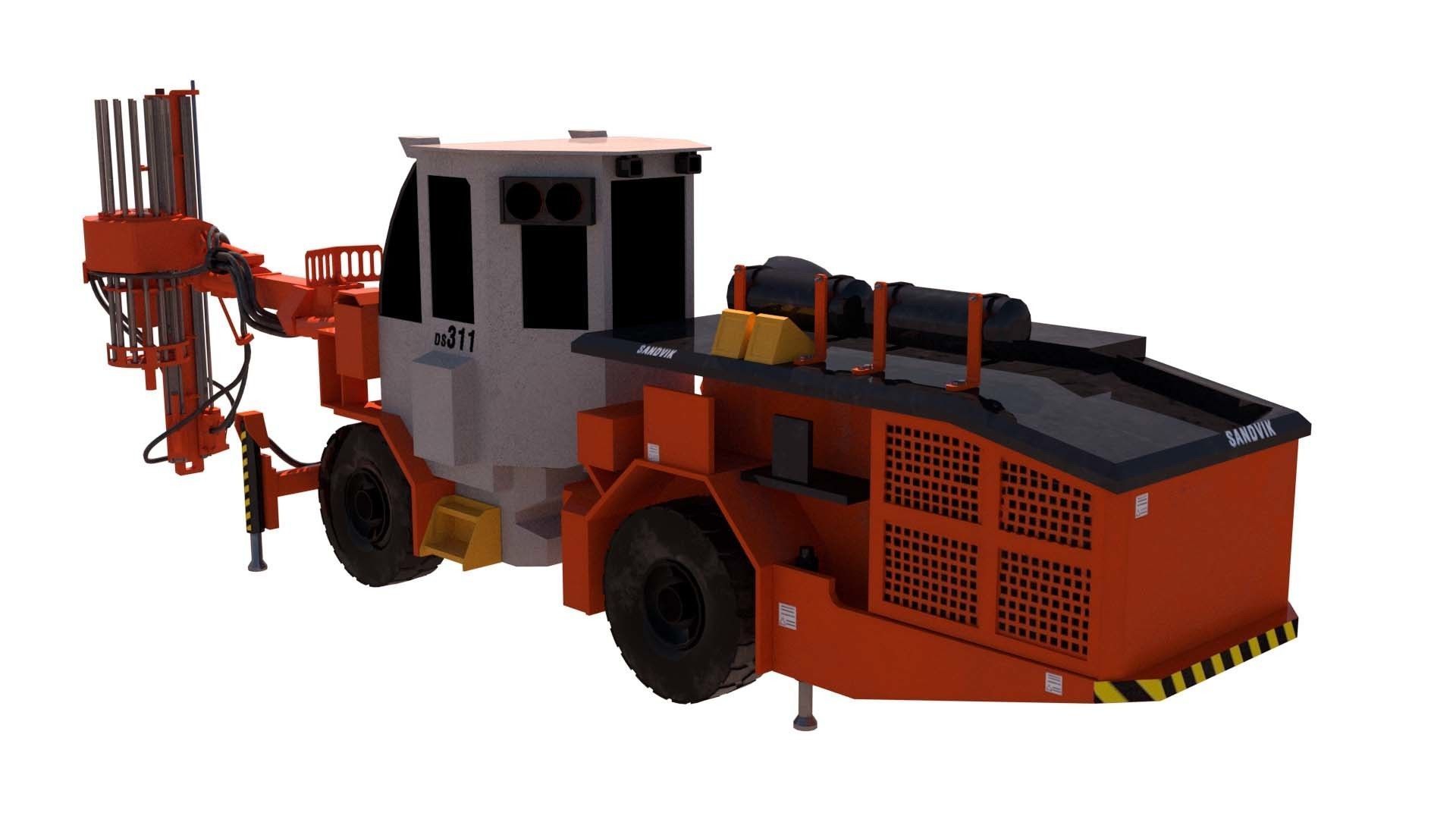 Ds311 Machine 3D model Bulonadora Sandvic DS311 VR / AR / low-poly | CGTrader