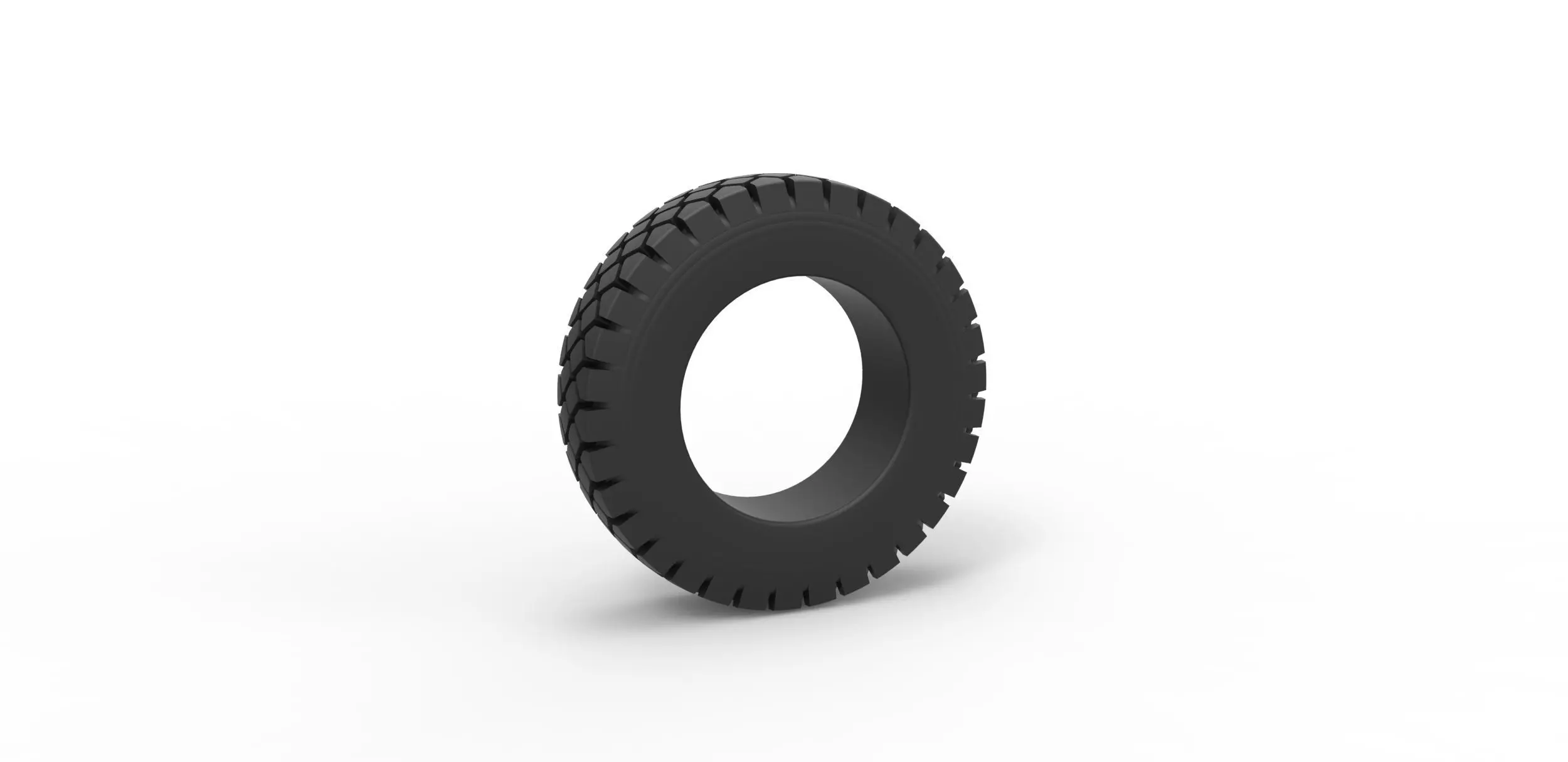 Military truck tire 10 Scale 1 to 24 3D print model_0