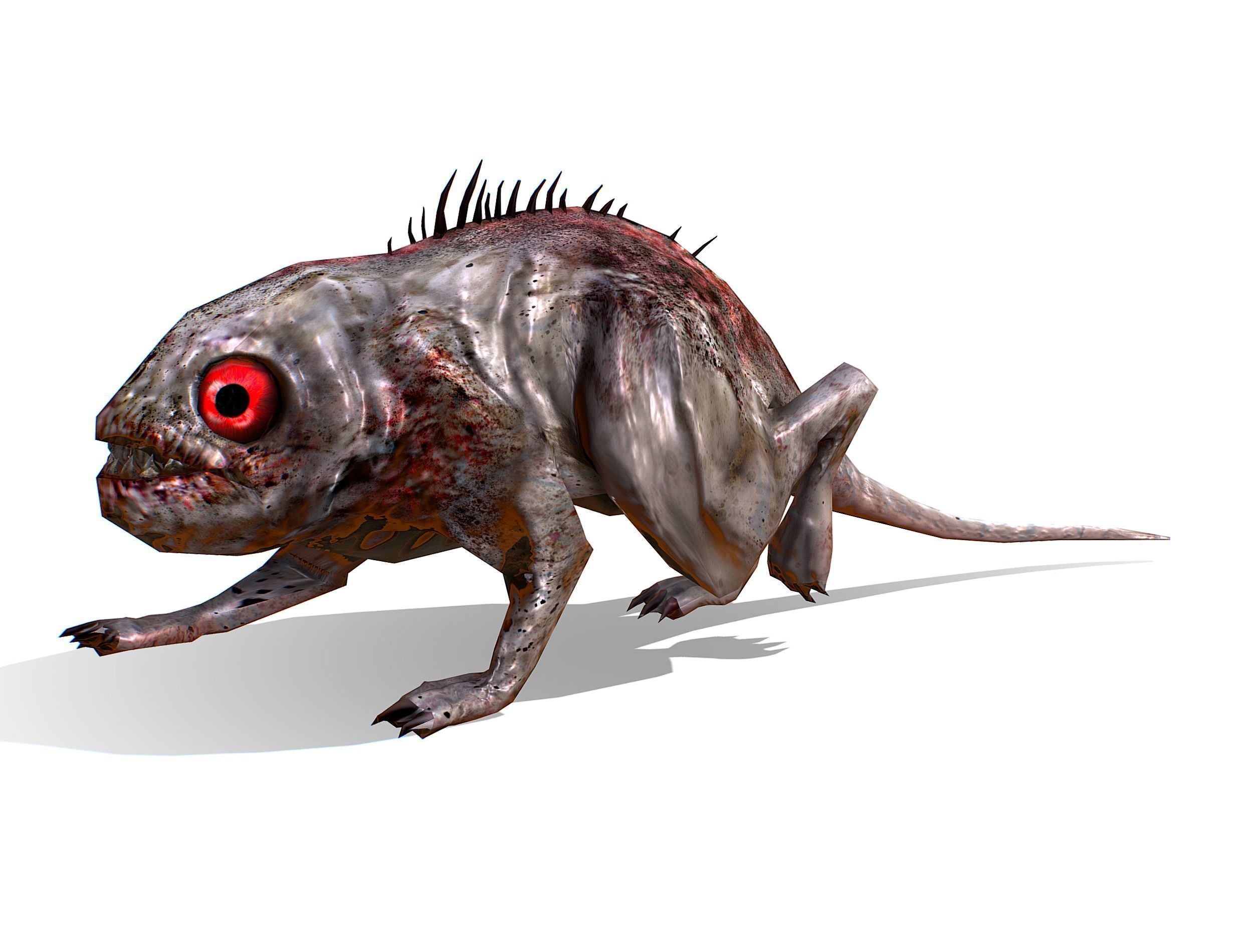 Rat Monster Zombie - Animated Low-poly 3D model_3