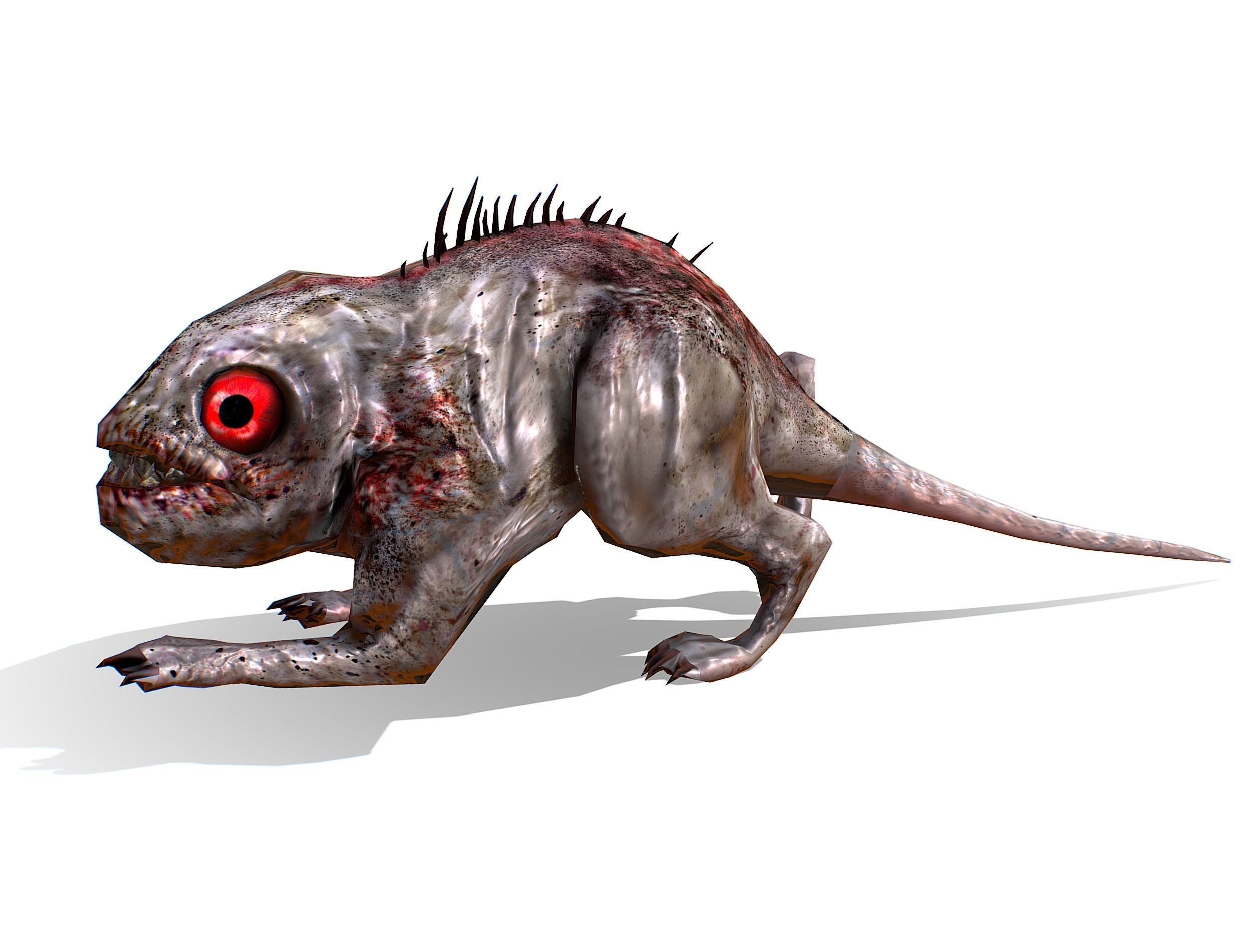 Rat Monster Zombie - Animated Low-poly 3D model_6