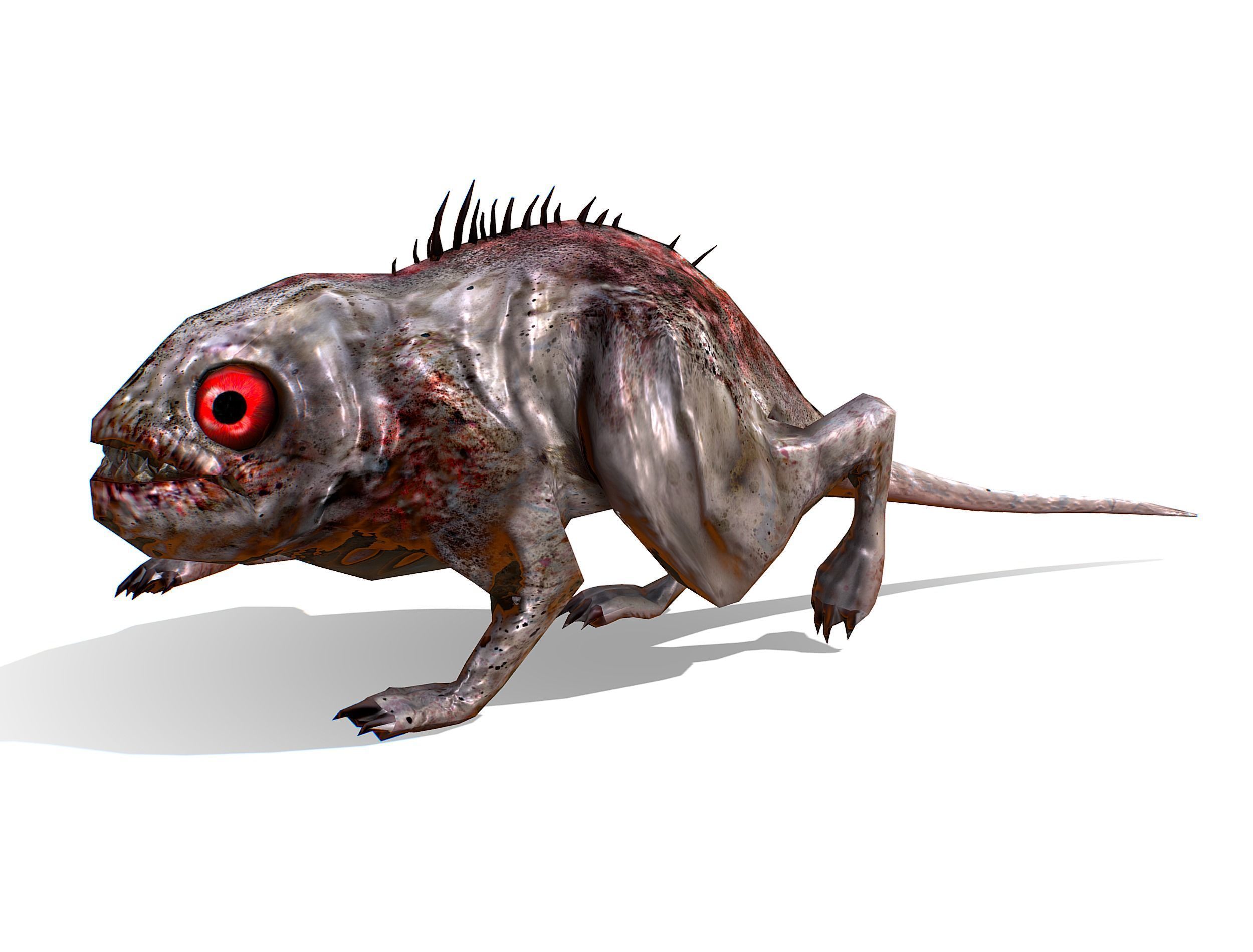 Rat Monster Zombie - Animated Low-poly 3D model_2