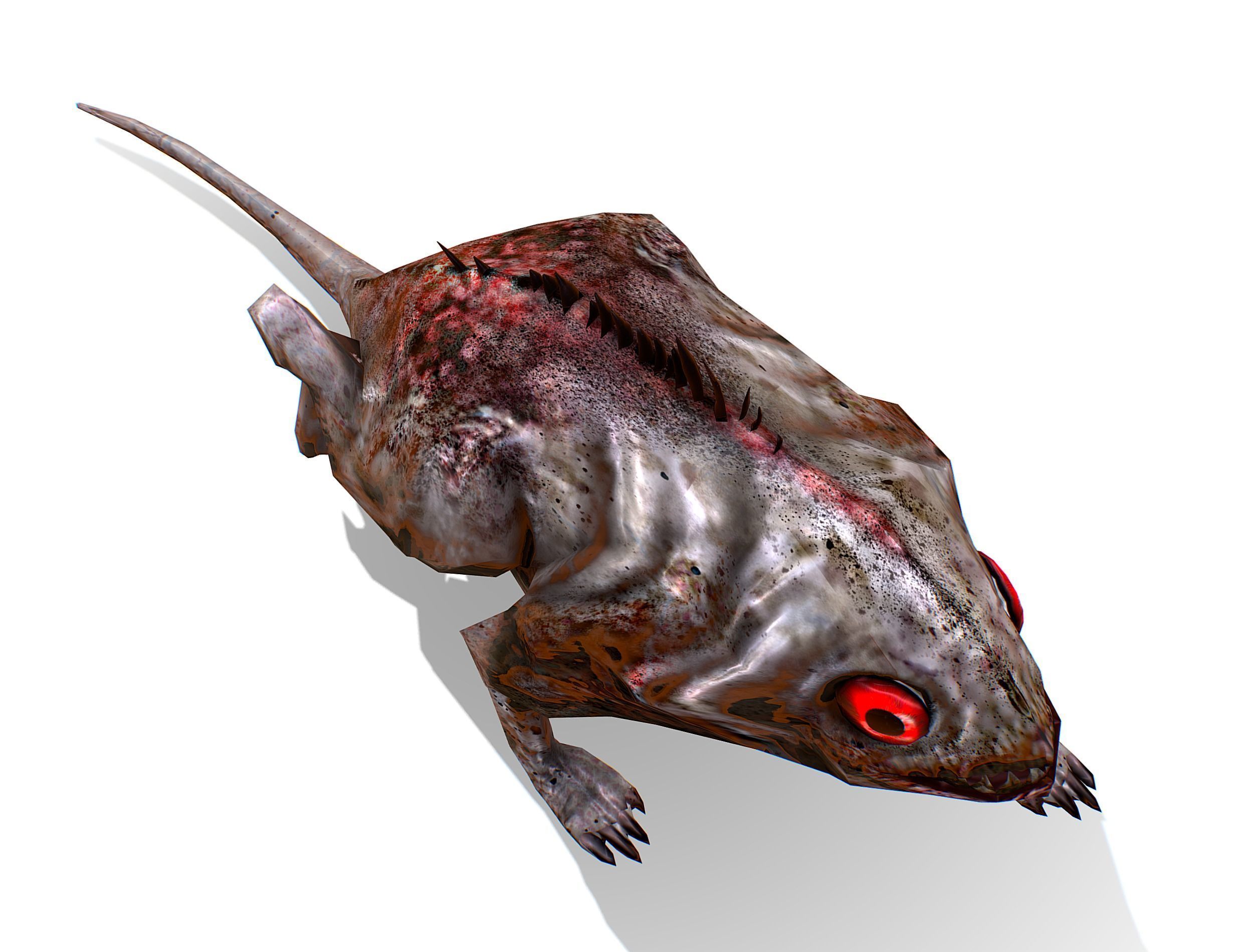 Rat Monster Zombie - Animated Low-poly 3D model_20