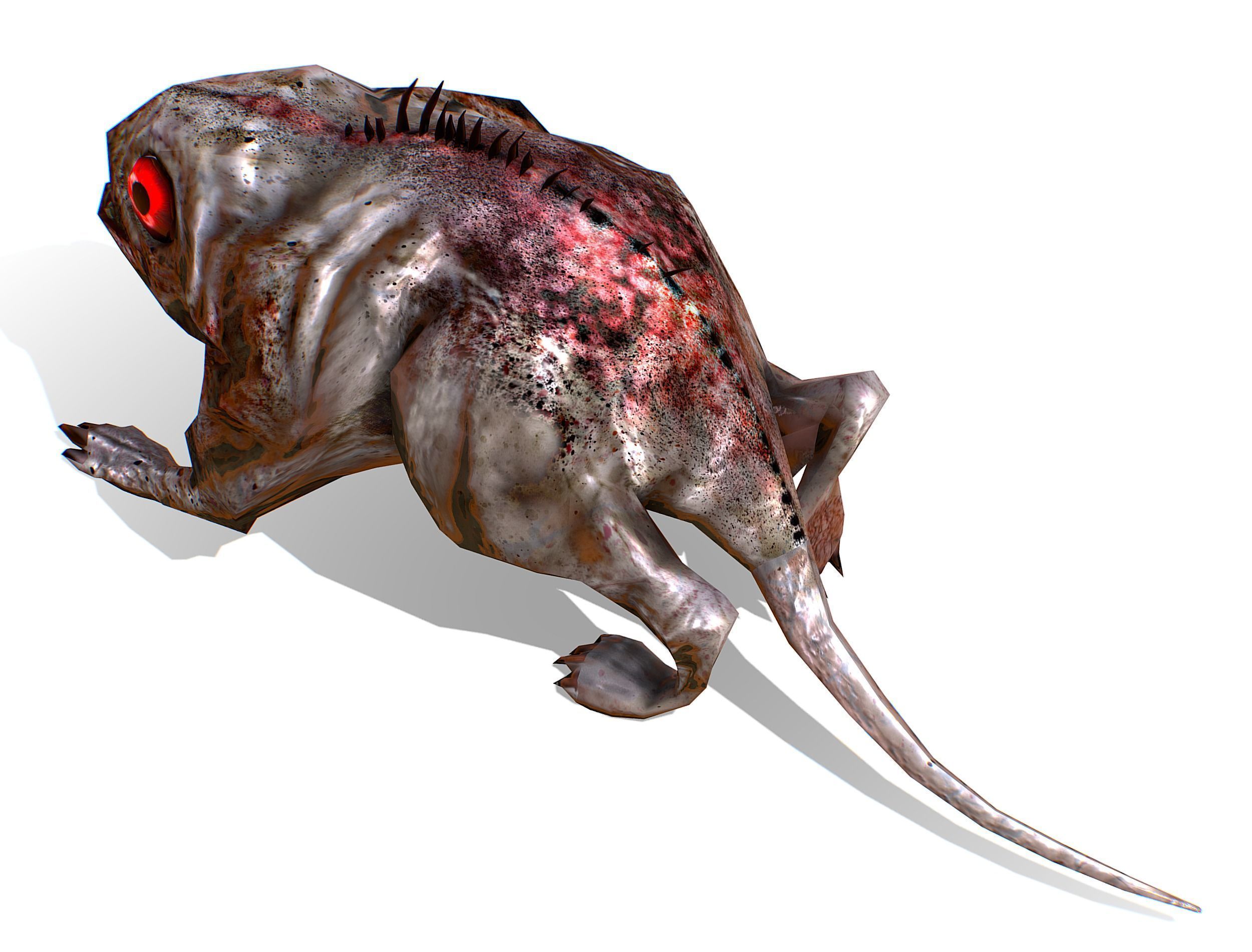 Rat Monster Zombie - Animated Low-poly 3D model_22