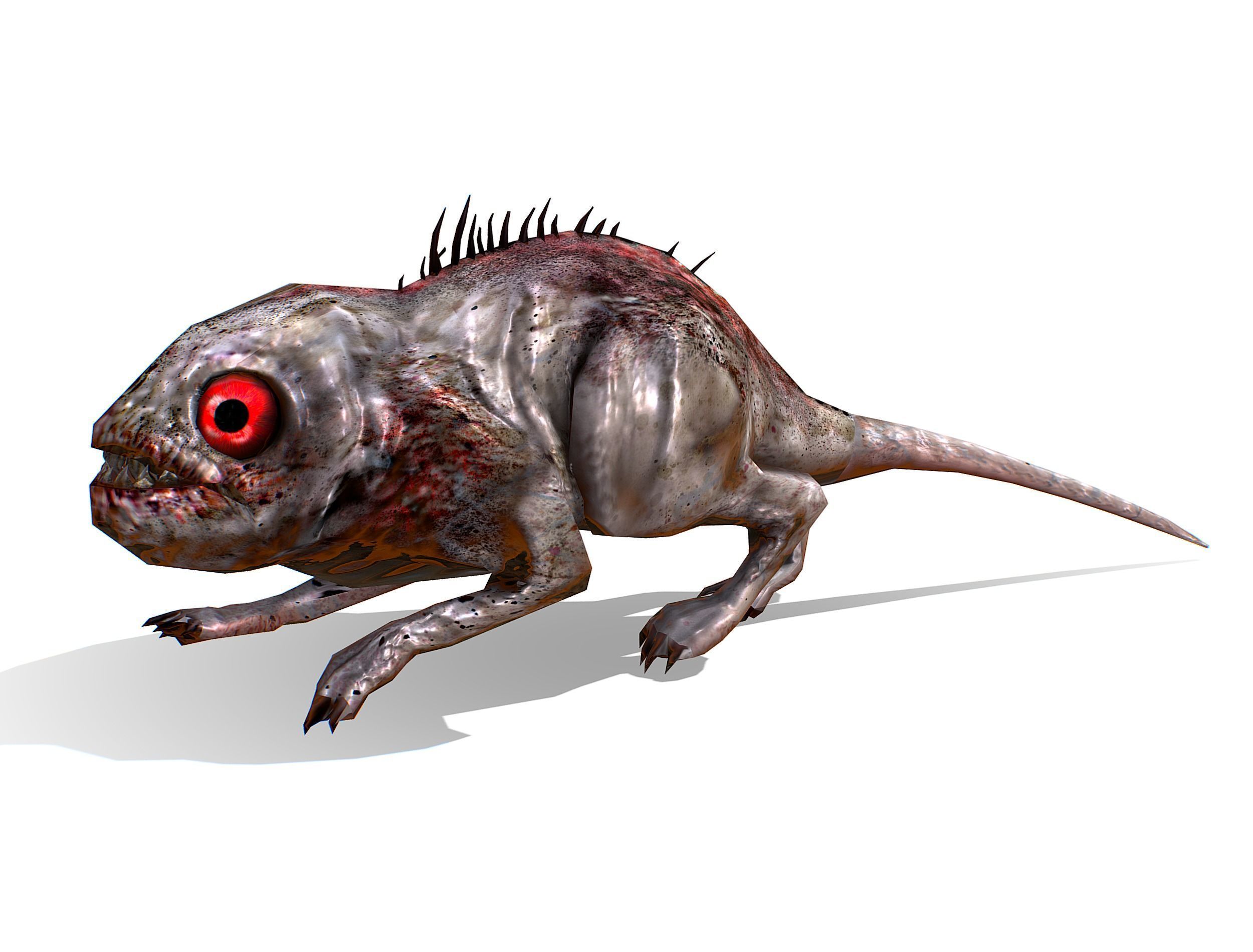 Rat Monster Zombie - Animated Low-poly 3D model_4