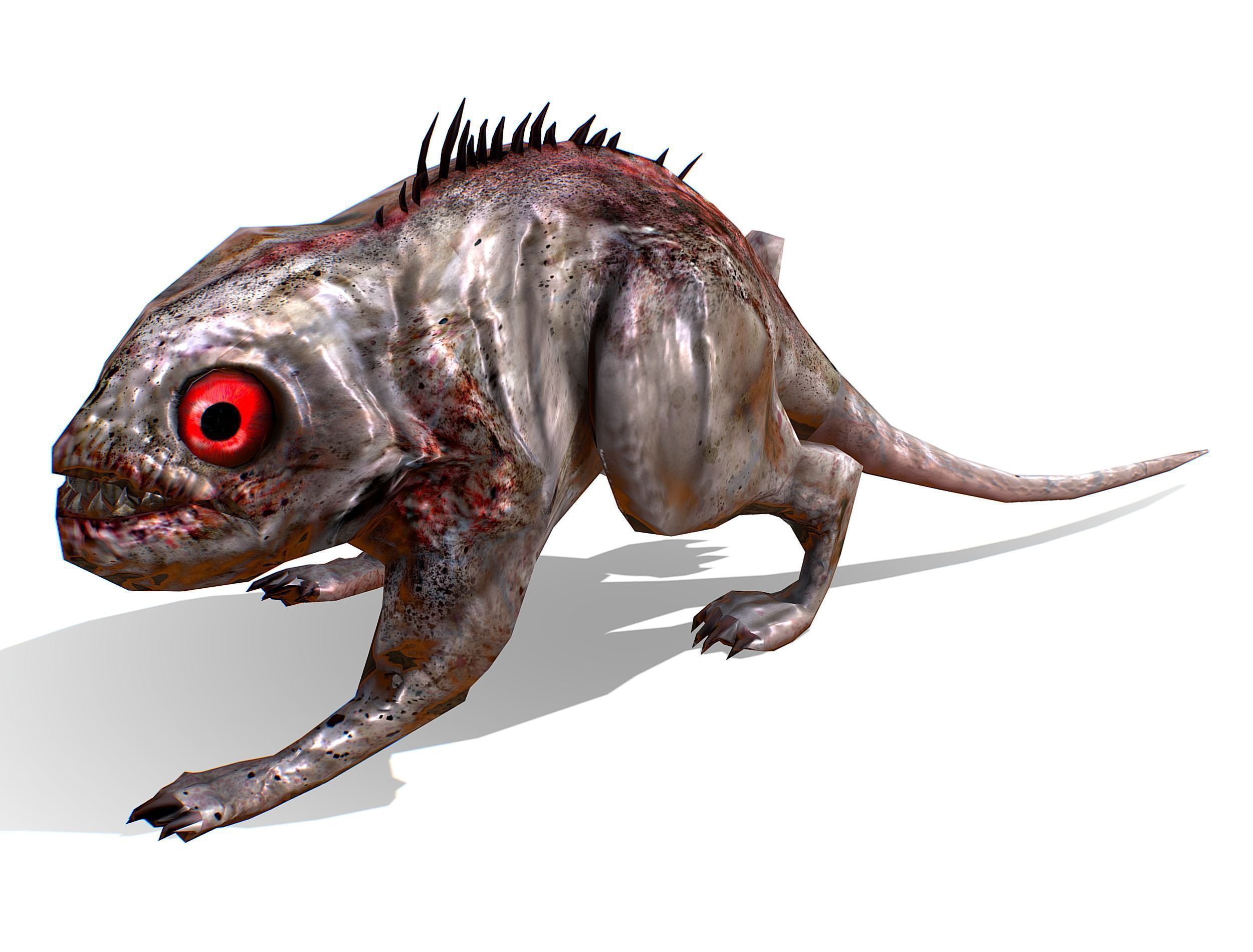 Rat Monster Zombie - Animated Low-poly 3D model_18