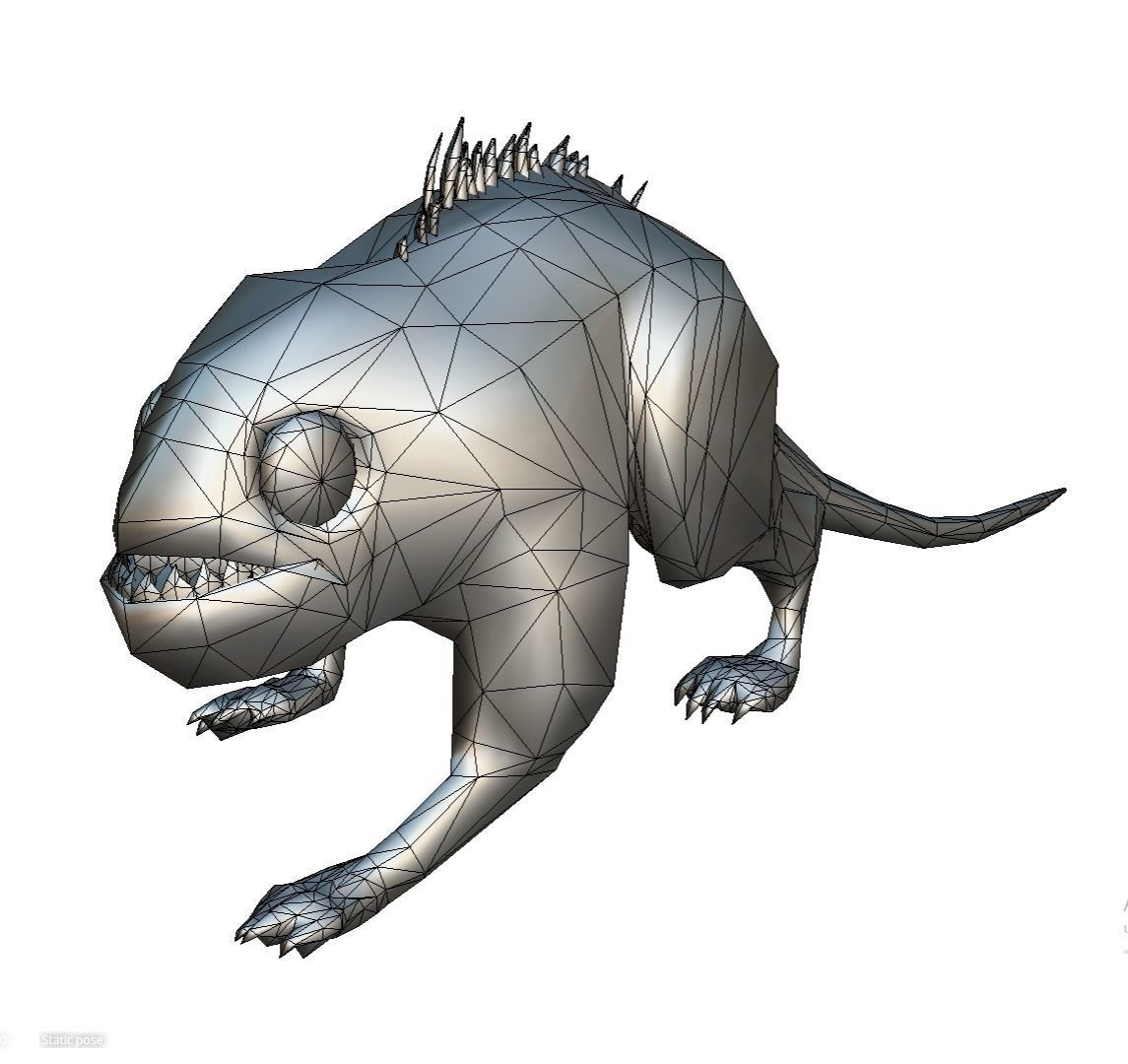 Rat Monster Zombie - Animated Low-poly 3D model_23