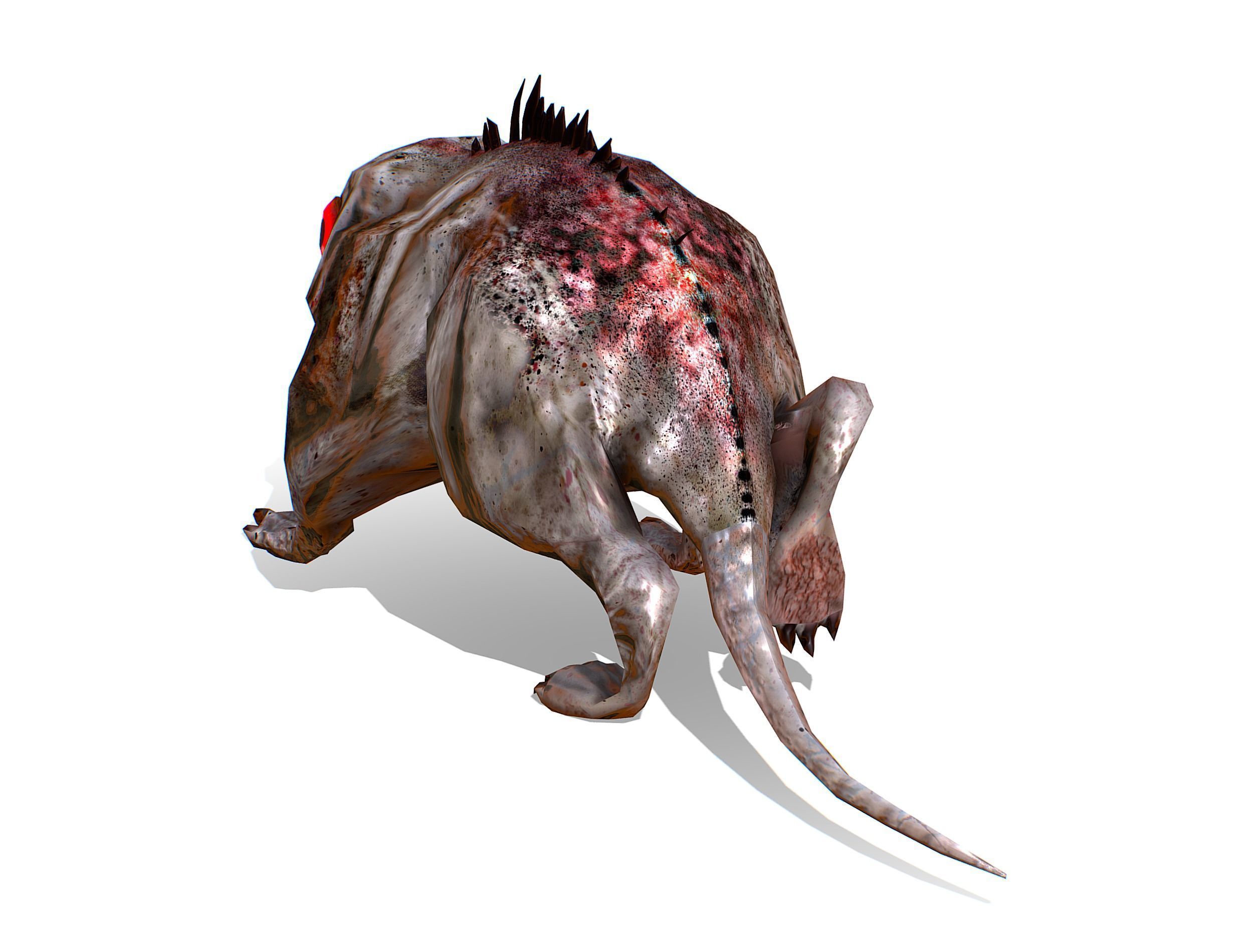 Rat Monster Zombie - Animated Low-poly 3D model_16