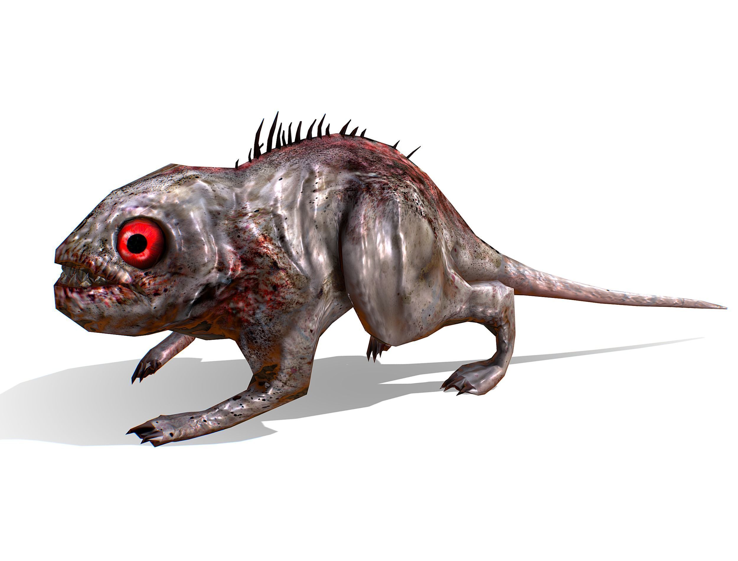 Rat Monster Zombie - Animated Low-poly 3D model_1