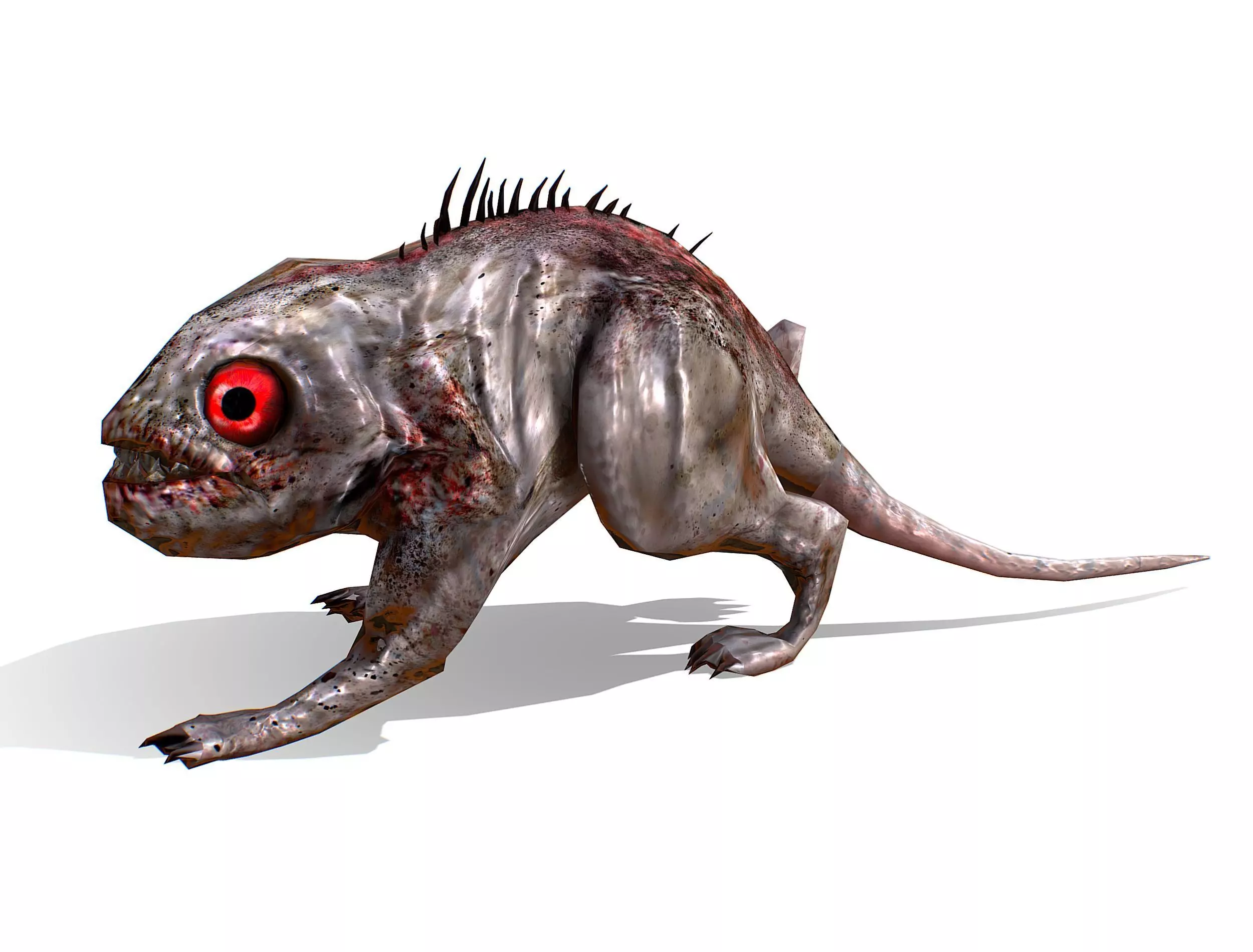 Rat Monster Zombie - Animated Low-poly 3D model_0