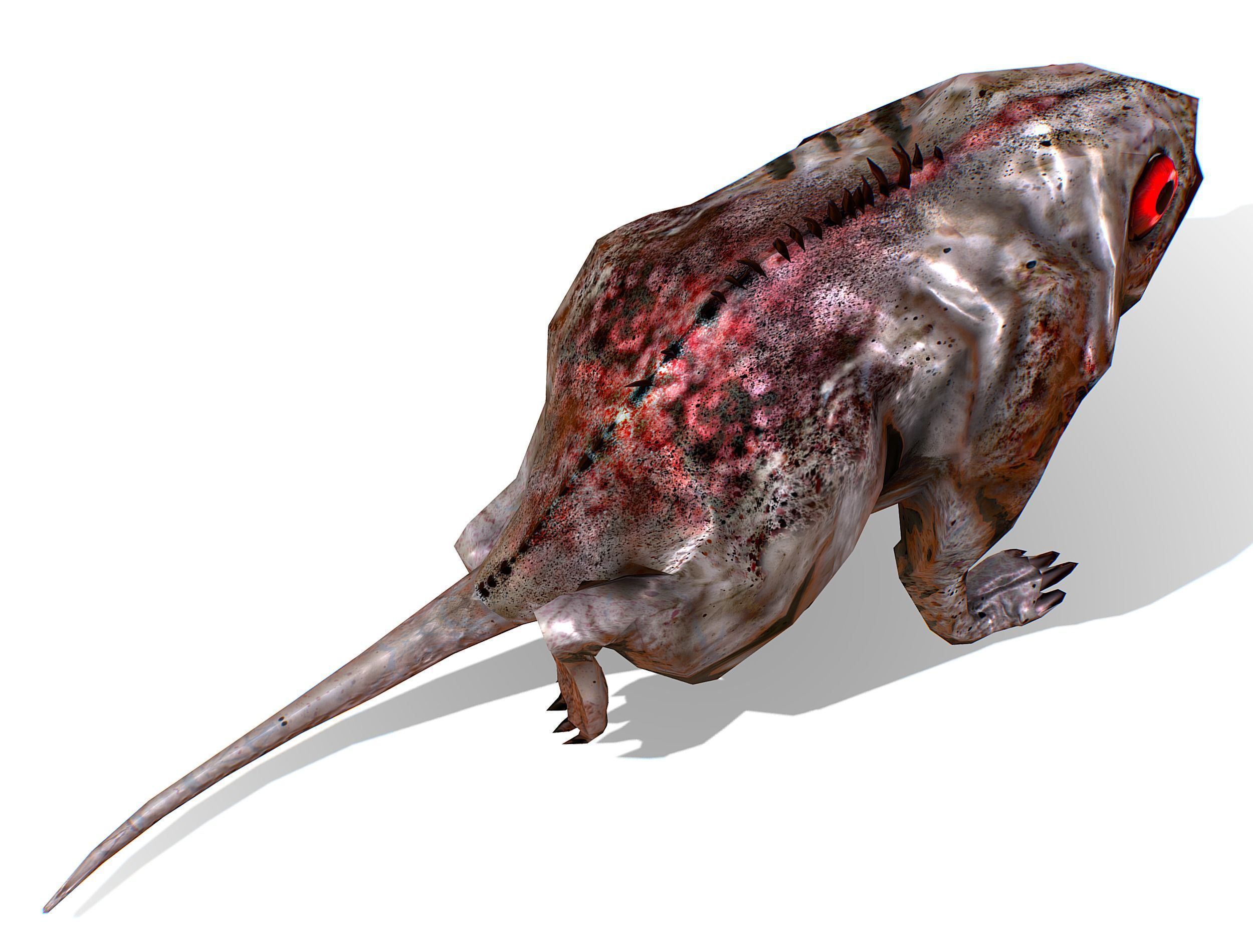 Rat Monster Zombie - Animated Low-poly 3D model_21