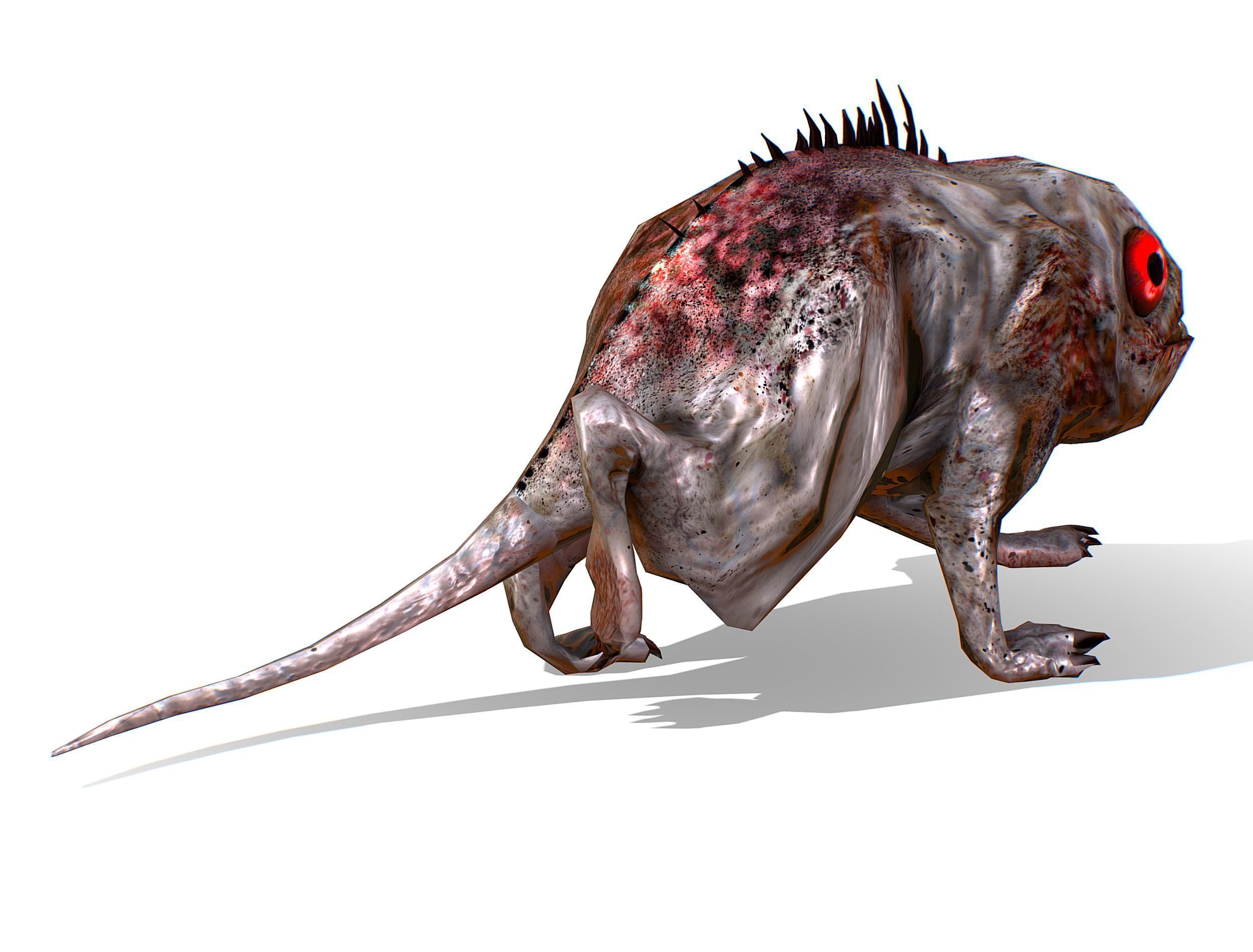 Rat Monster Zombie - Animated Low-poly 3D model_13