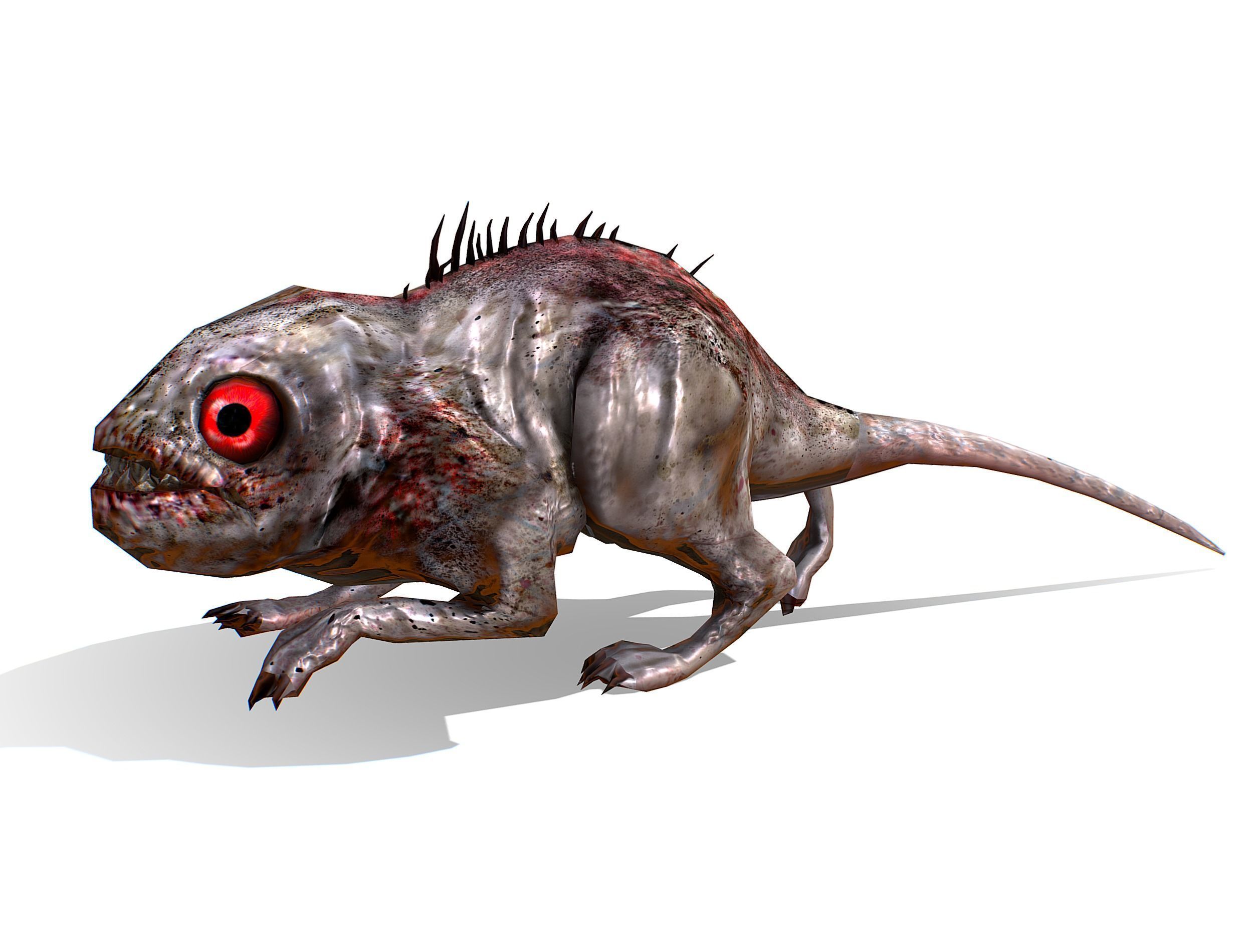 Rat Monster Zombie - Animated Low-poly 3D model_5