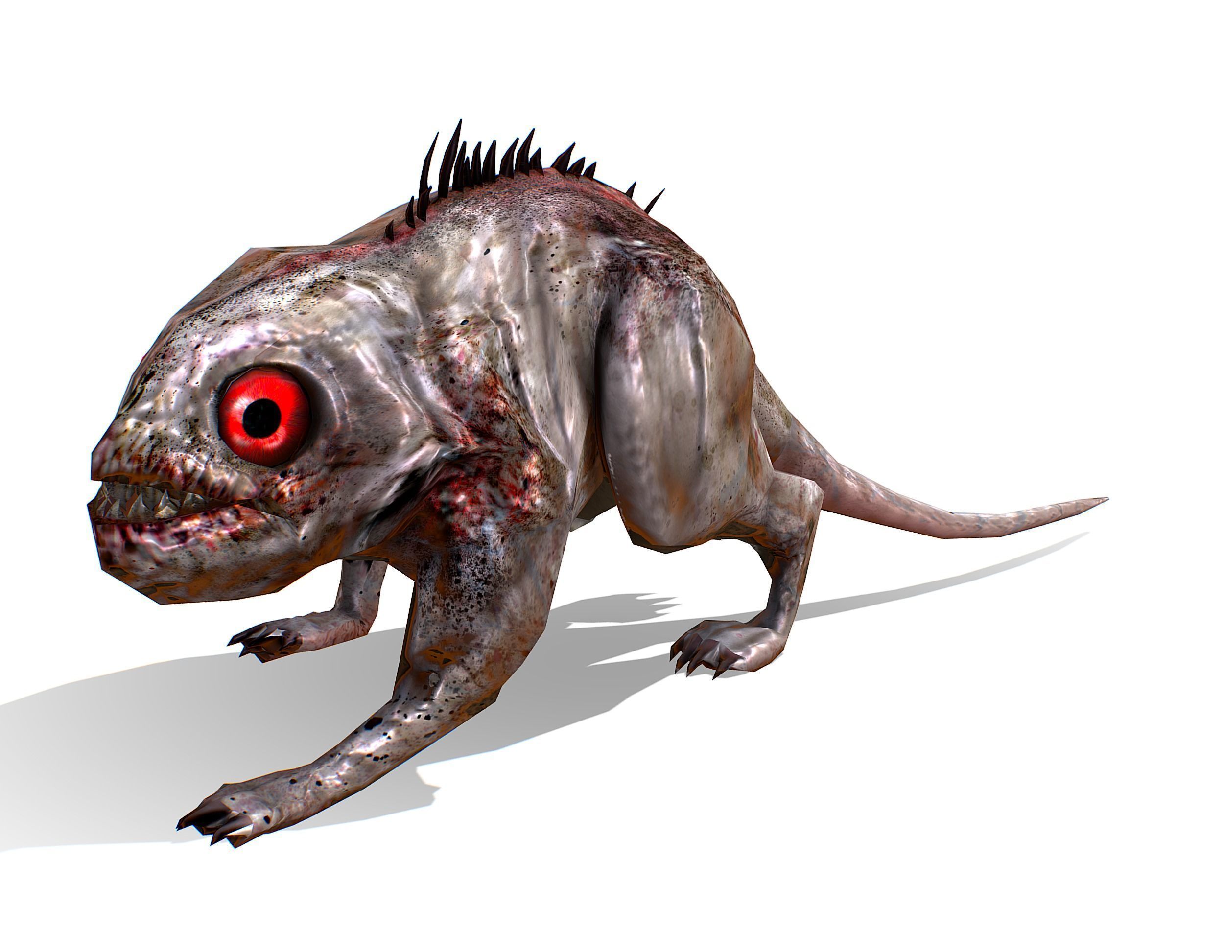 Rat Monster Zombie - Animated Low-poly 3D model_7