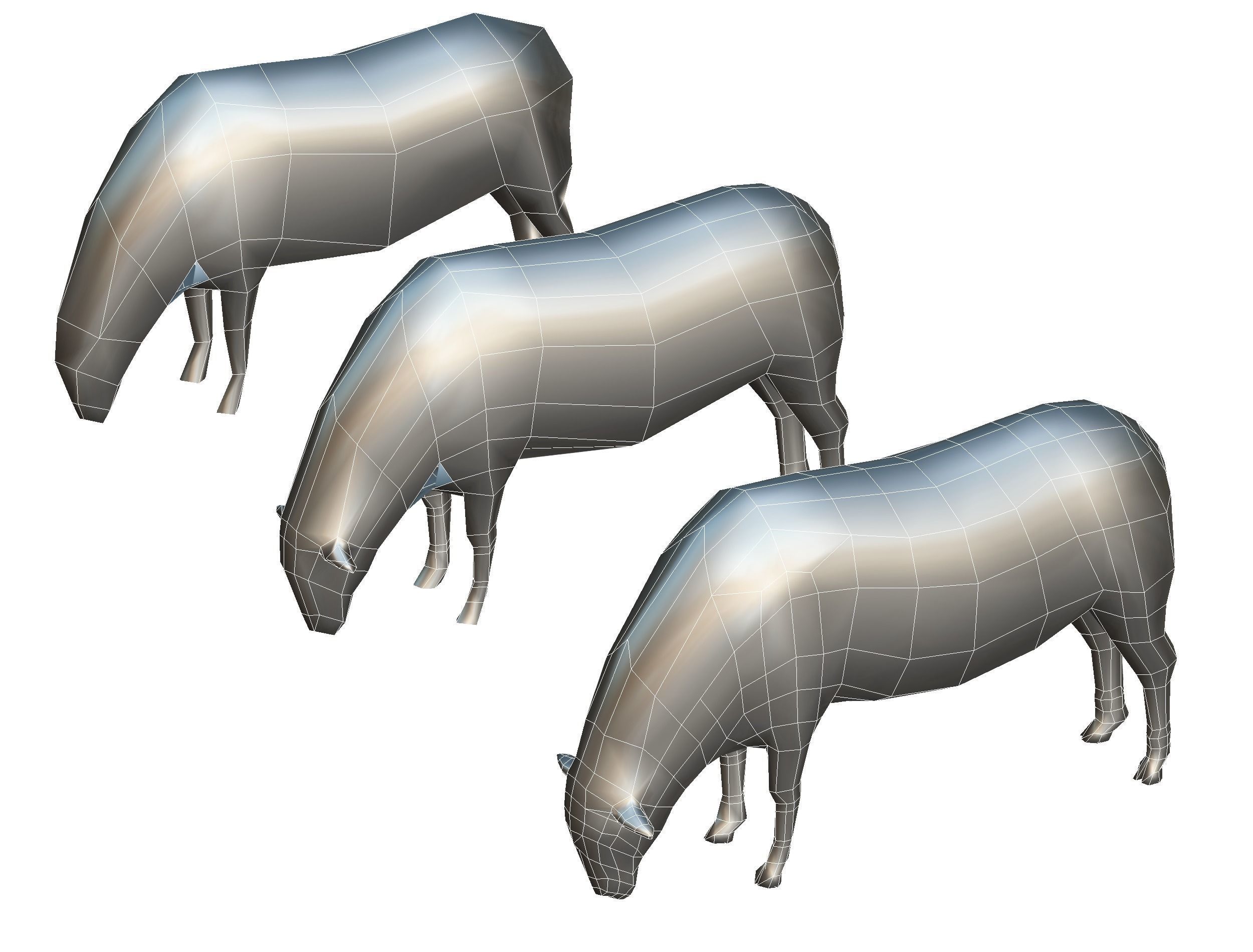 Low Poly Farm Sheep Low-poly 3D model_16