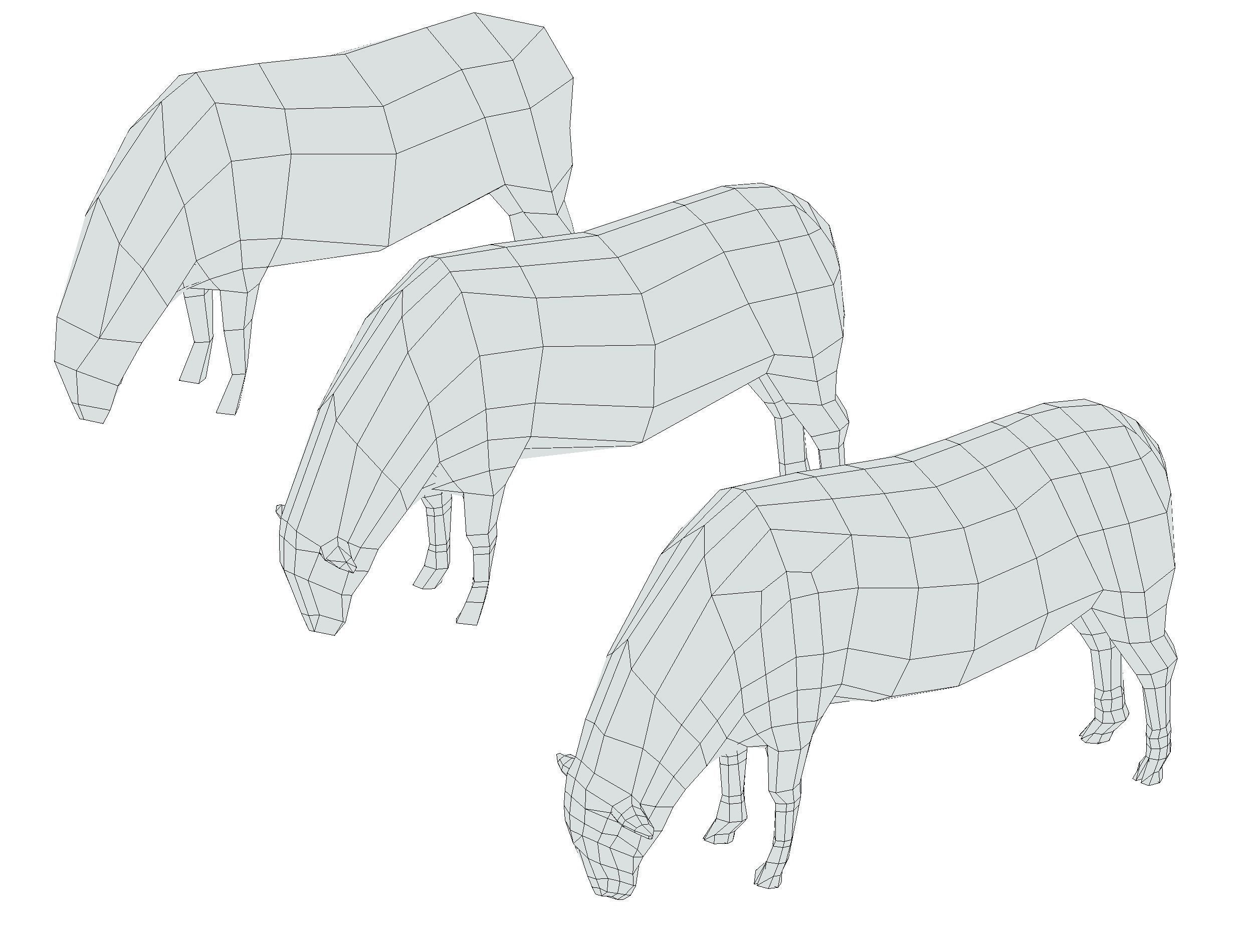 Low Poly Farm Sheep Low-poly 3D model_18