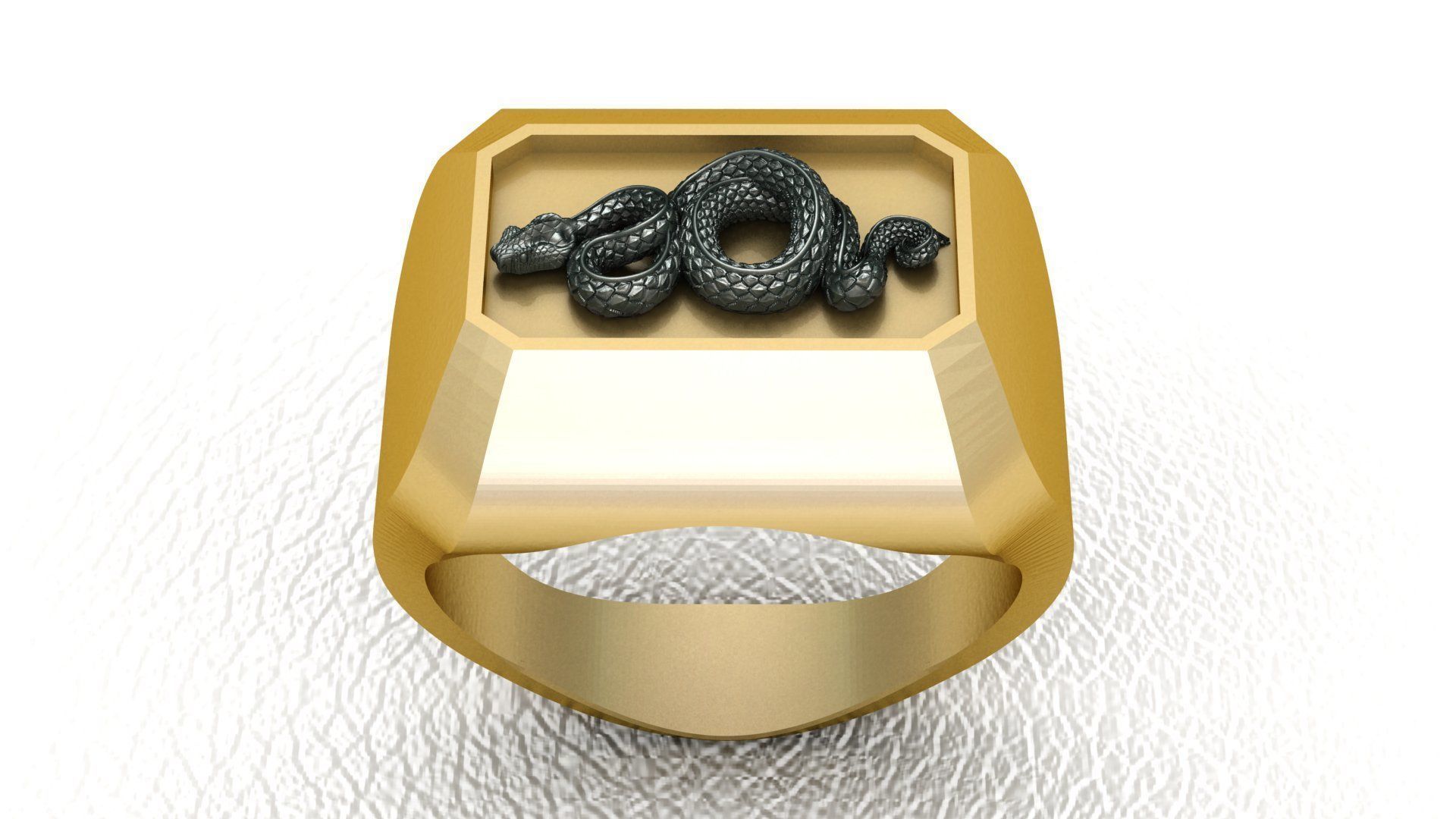 Snake Ring 3D print model_1