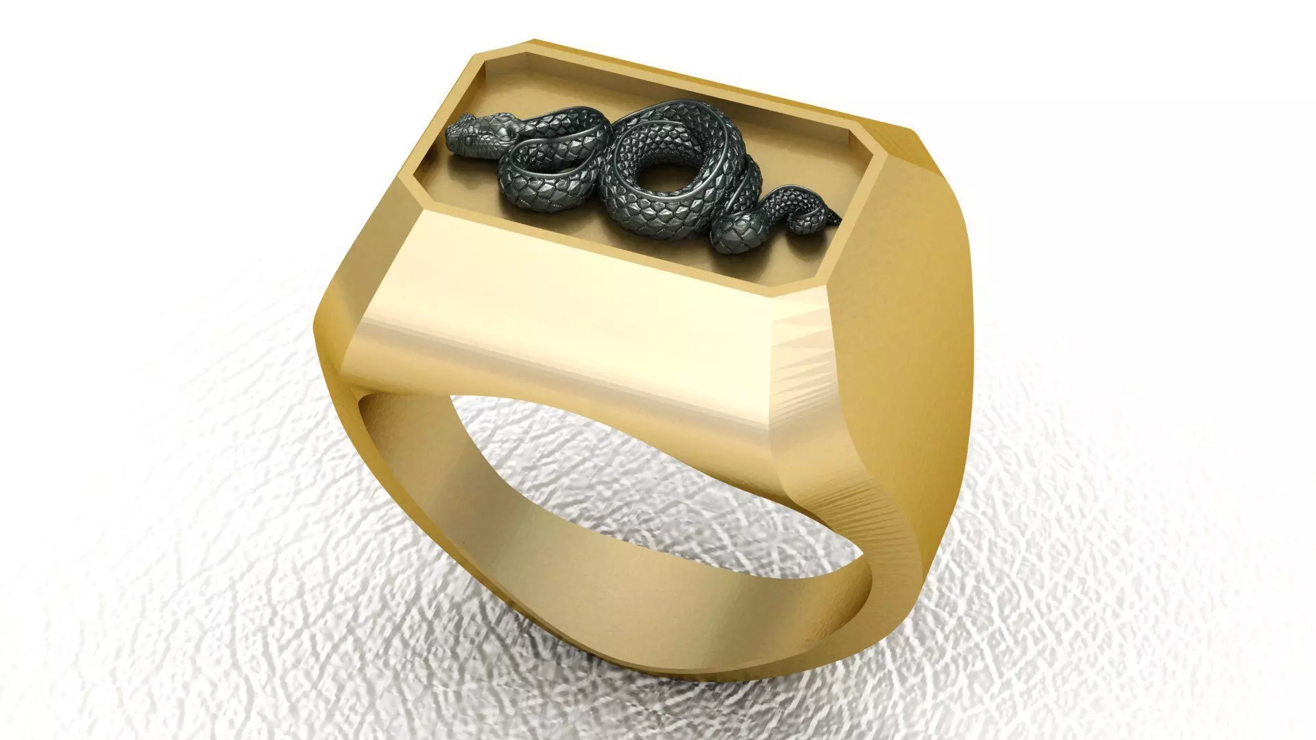 Snake Ring 3D print model_0