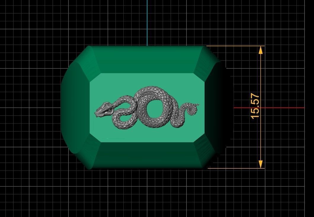 Snake Ring 3D print model_5