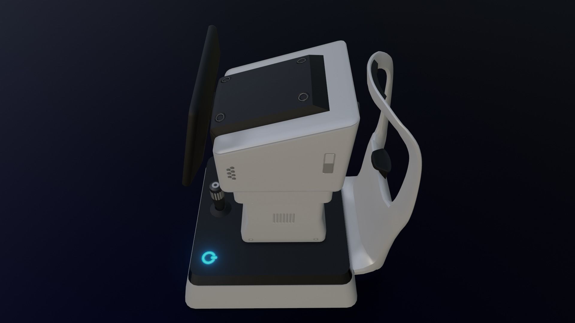 The Keratometer ophthalmology machine Low-poly 3D model_13