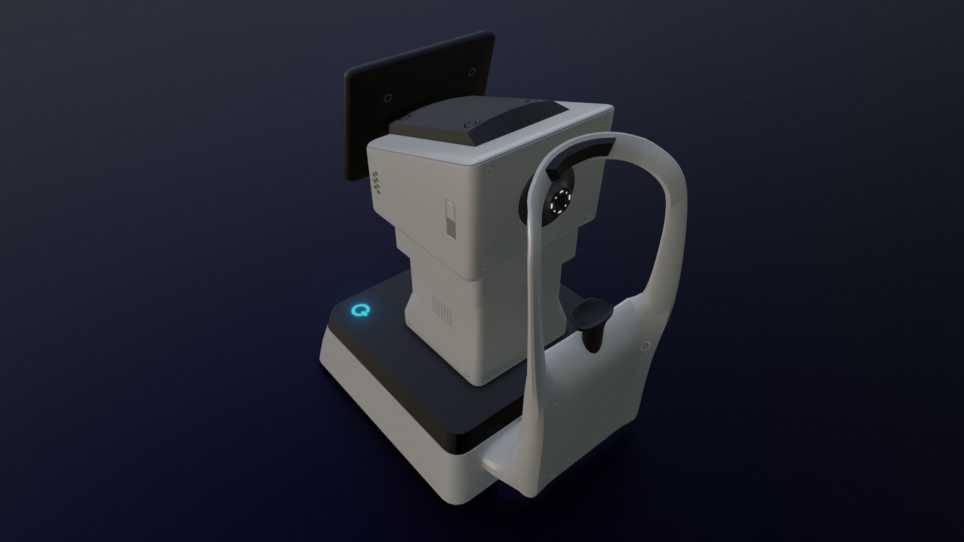 The Keratometer ophthalmology machine Low-poly 3D model_5
