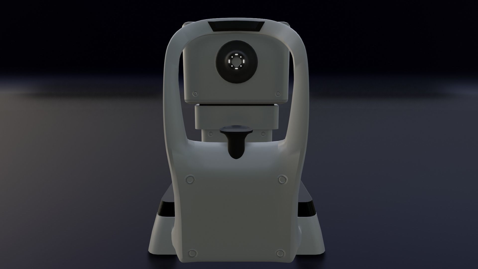 The Keratometer ophthalmology machine Low-poly 3D model_8