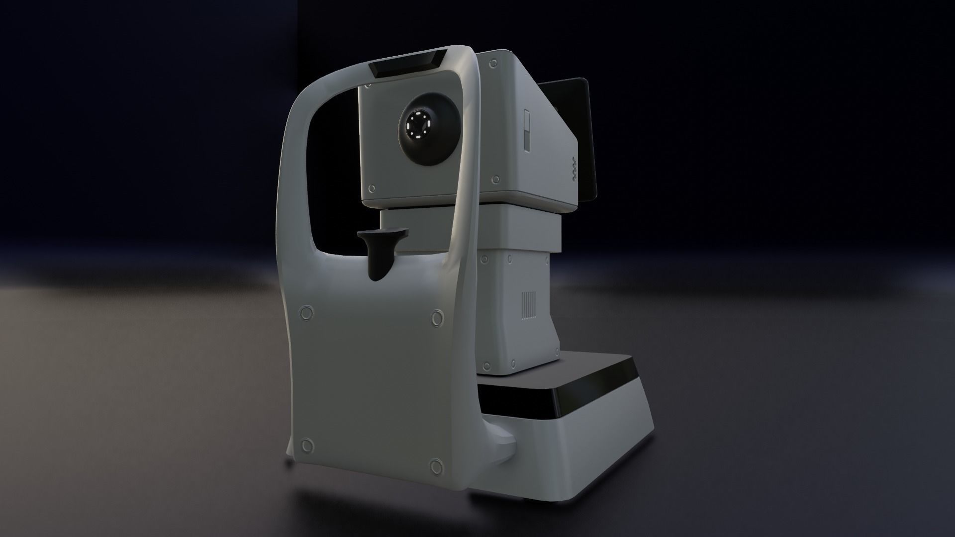 The Keratometer ophthalmology machine Low-poly 3D model_6