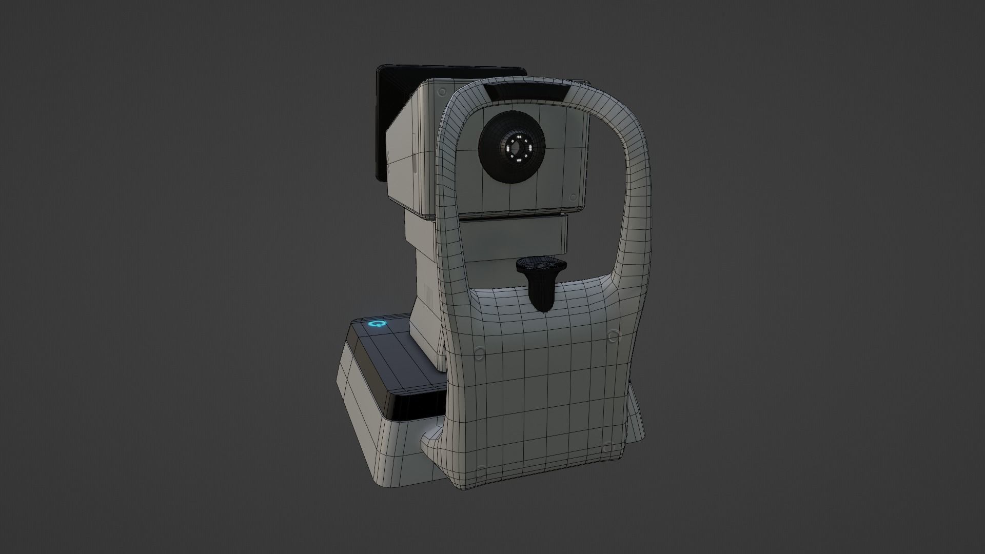The Keratometer ophthalmology machine Low-poly 3D model_15