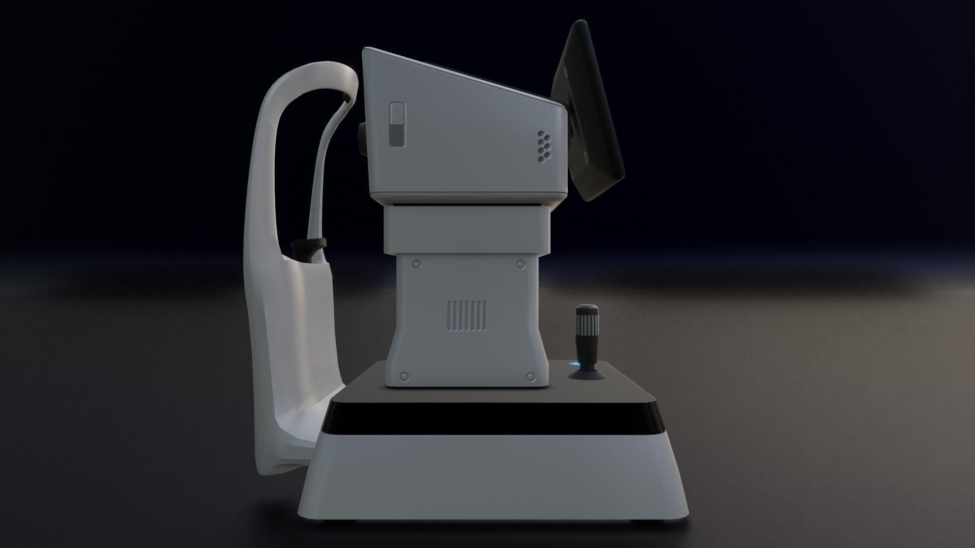 The Keratometer ophthalmology machine Low-poly 3D model_3
