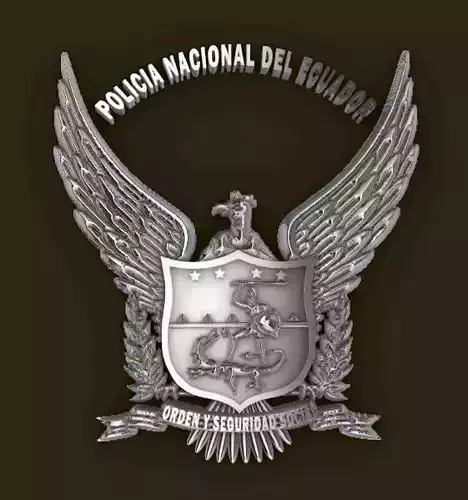 Escudo Policia Nacional de Ecuador Shield Police Ecuador 3D print model