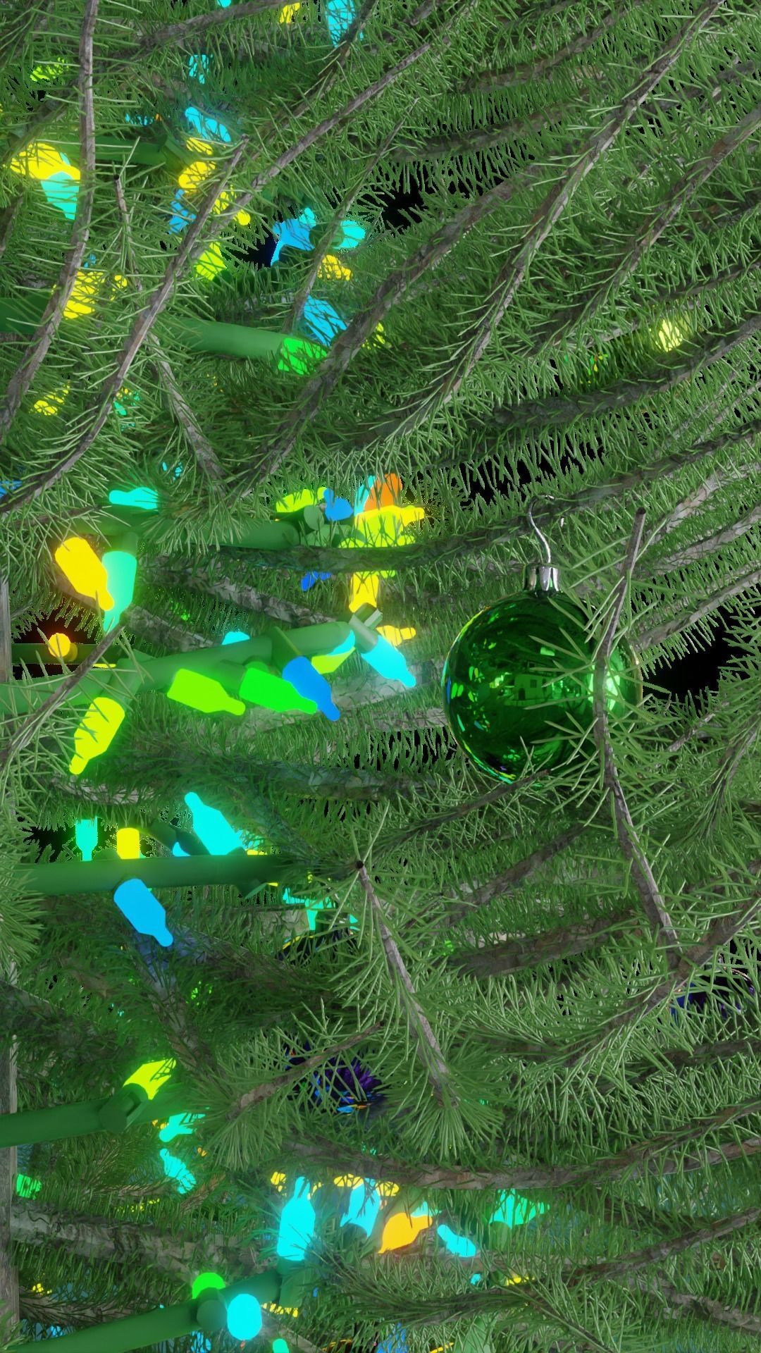 Detailed Christmas Tree or Pine Tree for Blender  Low-poly 3D model_2