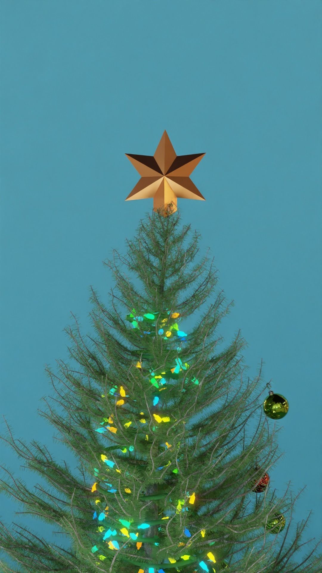 Detailed Christmas Tree or Pine Tree for Blender  Low-poly 3D model_4