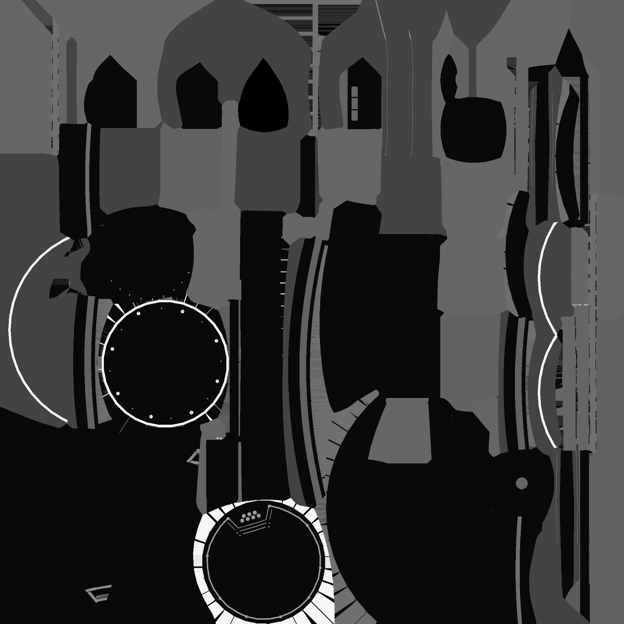 SciFi Facility D07 Black - Sci Fi Exterior Design Low-poly 3D model_21