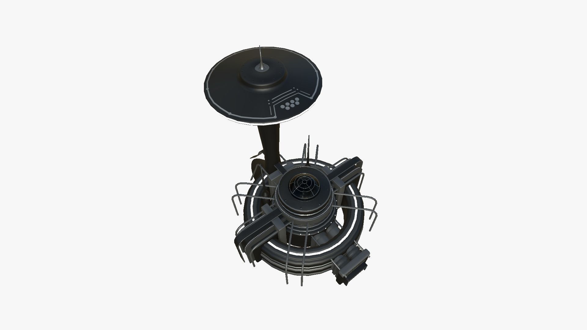 10 Sci Fi Buildings Collection G - Full Black - Exterior Design _119