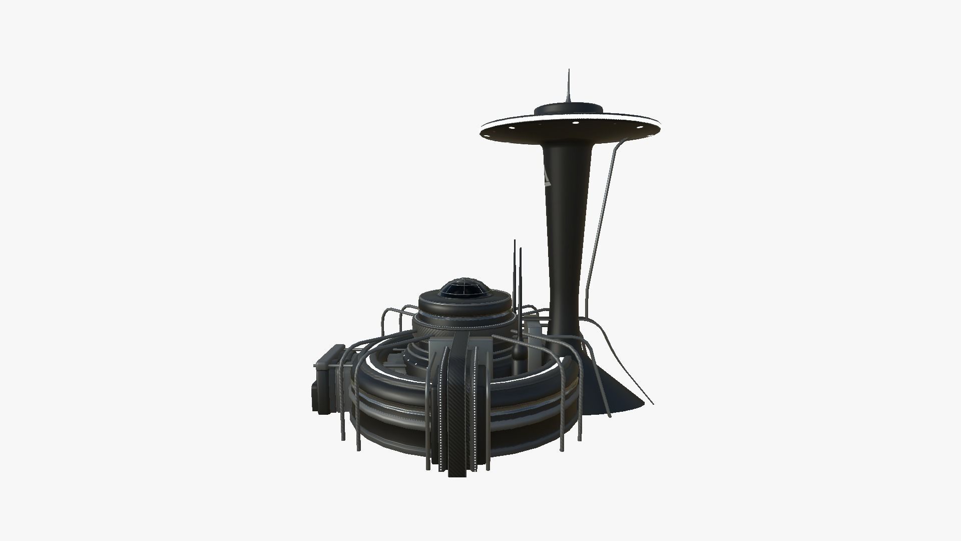 10 Sci Fi Buildings Collection G - Full Black - Exterior Design _117