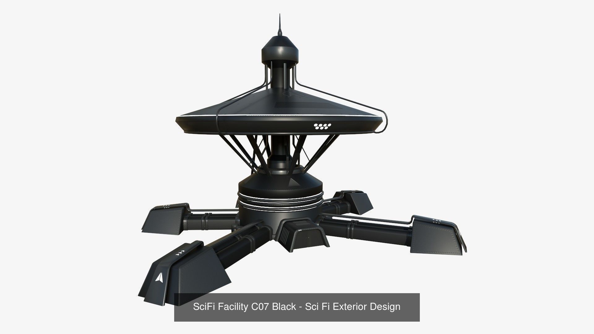 10 Sci Fi Buildings Collection G - Full Black - Exterior Design _8