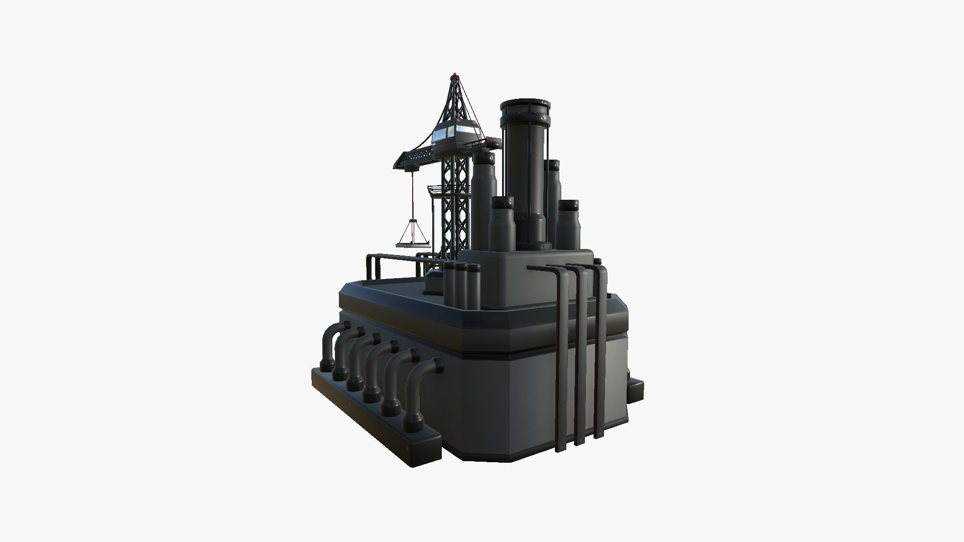 10 Sci Fi Buildings Collection G - Full Black - Exterior Design _107