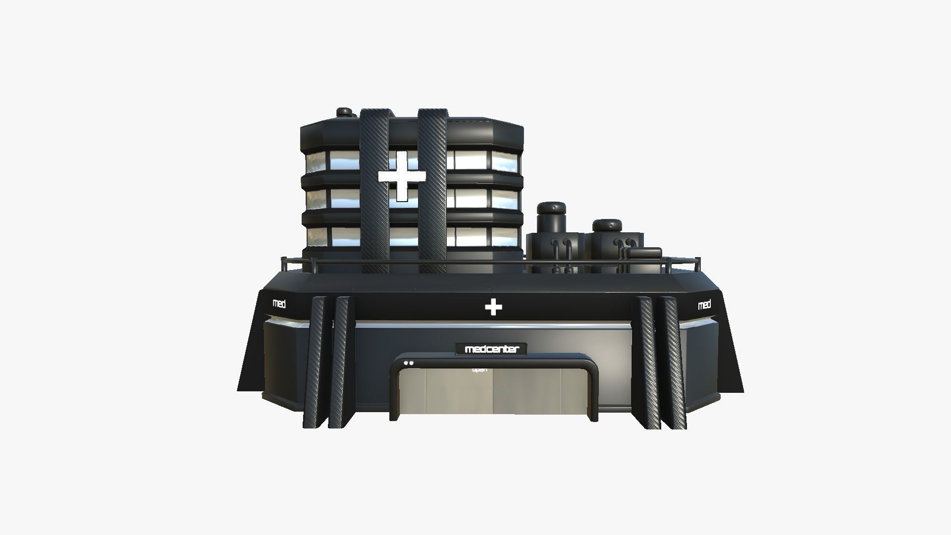 10 Sci Fi Buildings Collection G - Full Black - Exterior Design _75