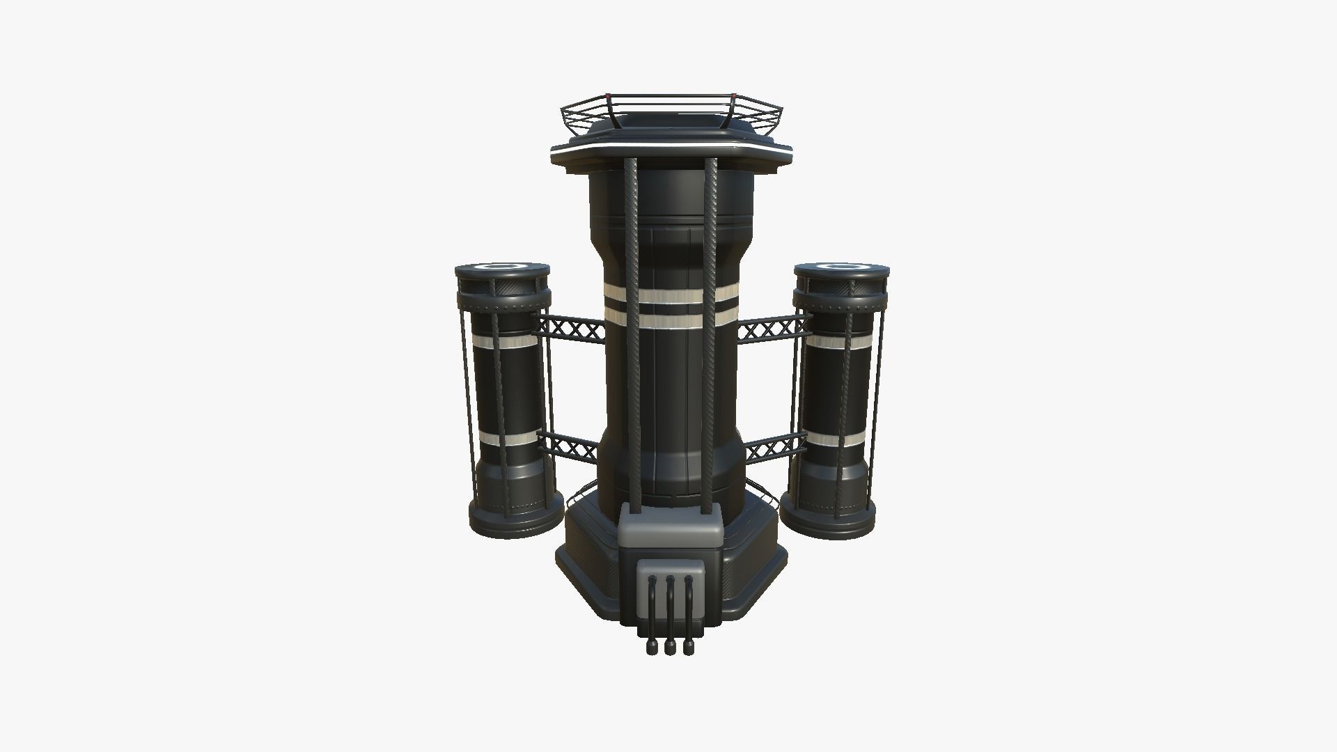 10 Sci Fi Buildings Collection G - Full Black - Exterior Design _61