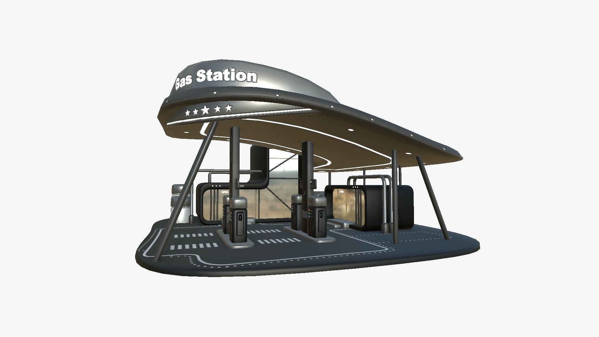 10 Sci Fi Buildings Collection G - Full Black - Exterior Design _31