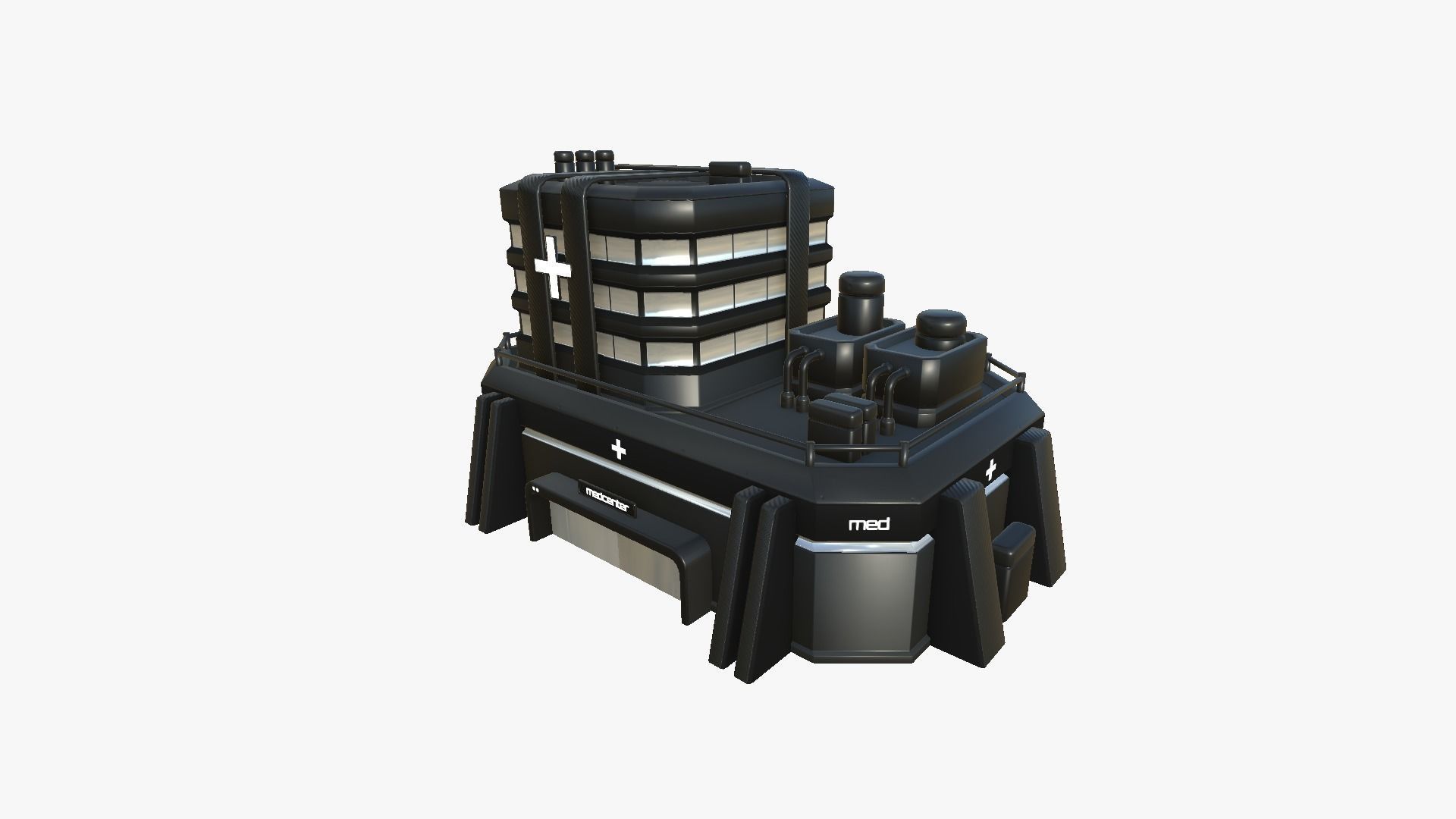 10 Sci Fi Buildings Collection G - Full Black - Exterior Design _72