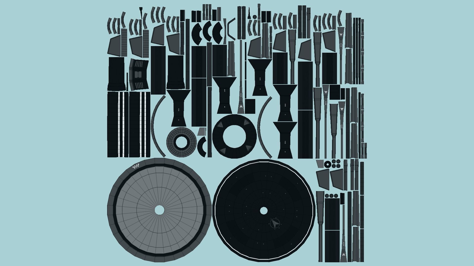 10 Sci Fi Buildings Collection G - Full Black - Exterior Design _98