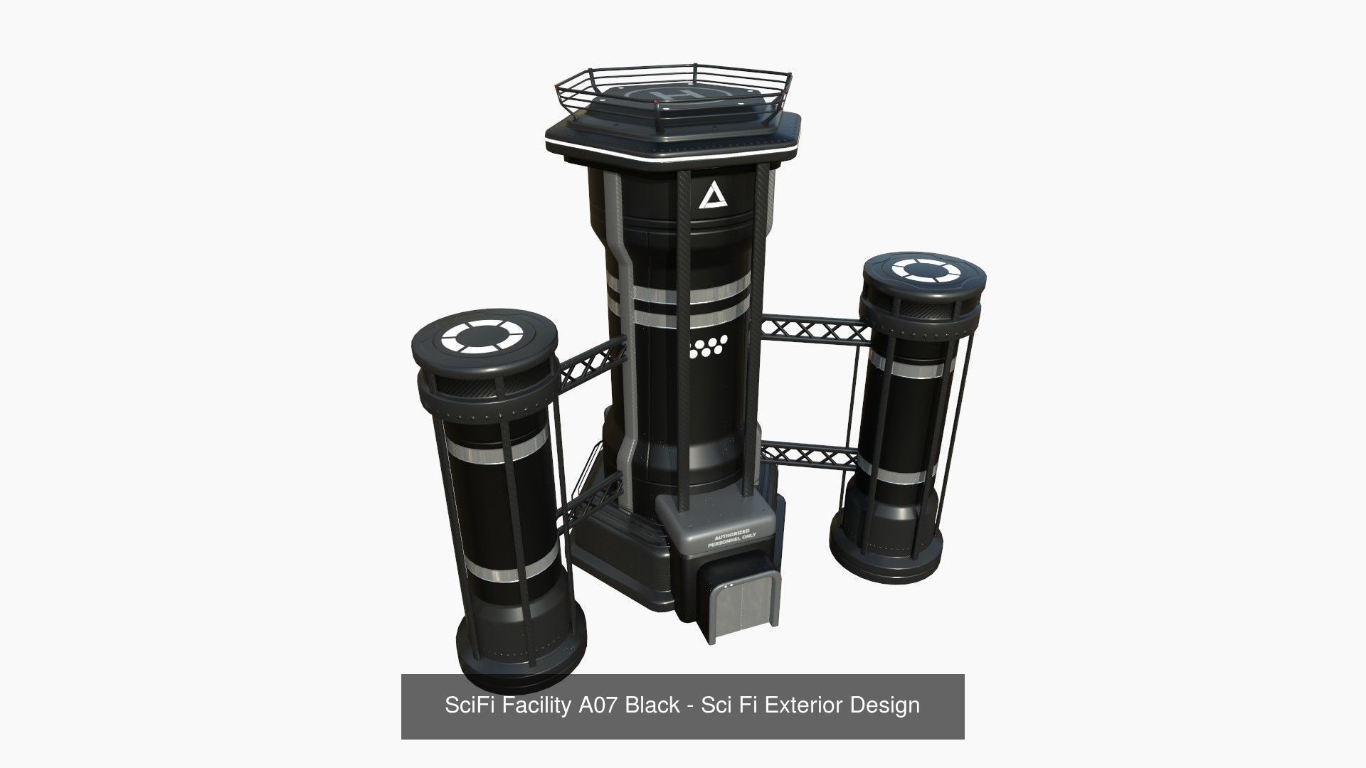 10 Sci Fi Buildings Collection G - Full Black - Exterior Design _5