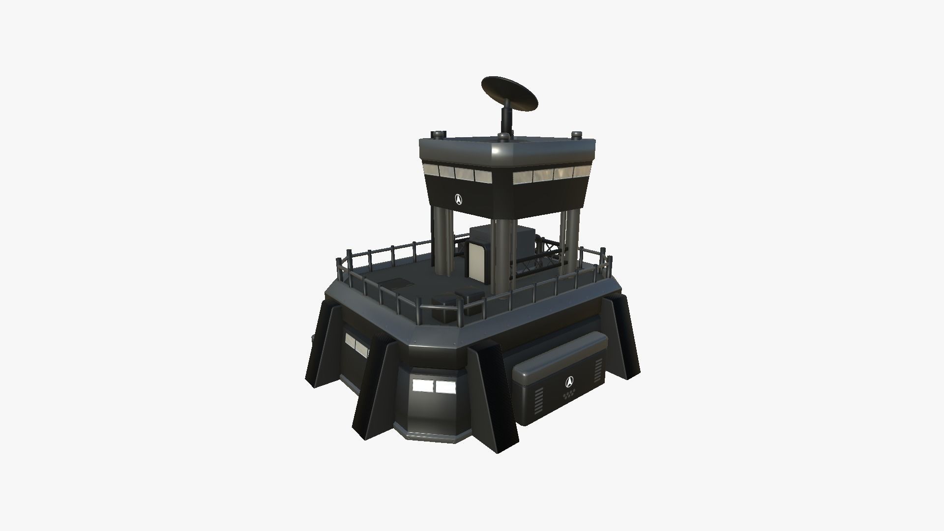 10 Sci Fi Buildings Collection G - Full Black - Exterior Design _85