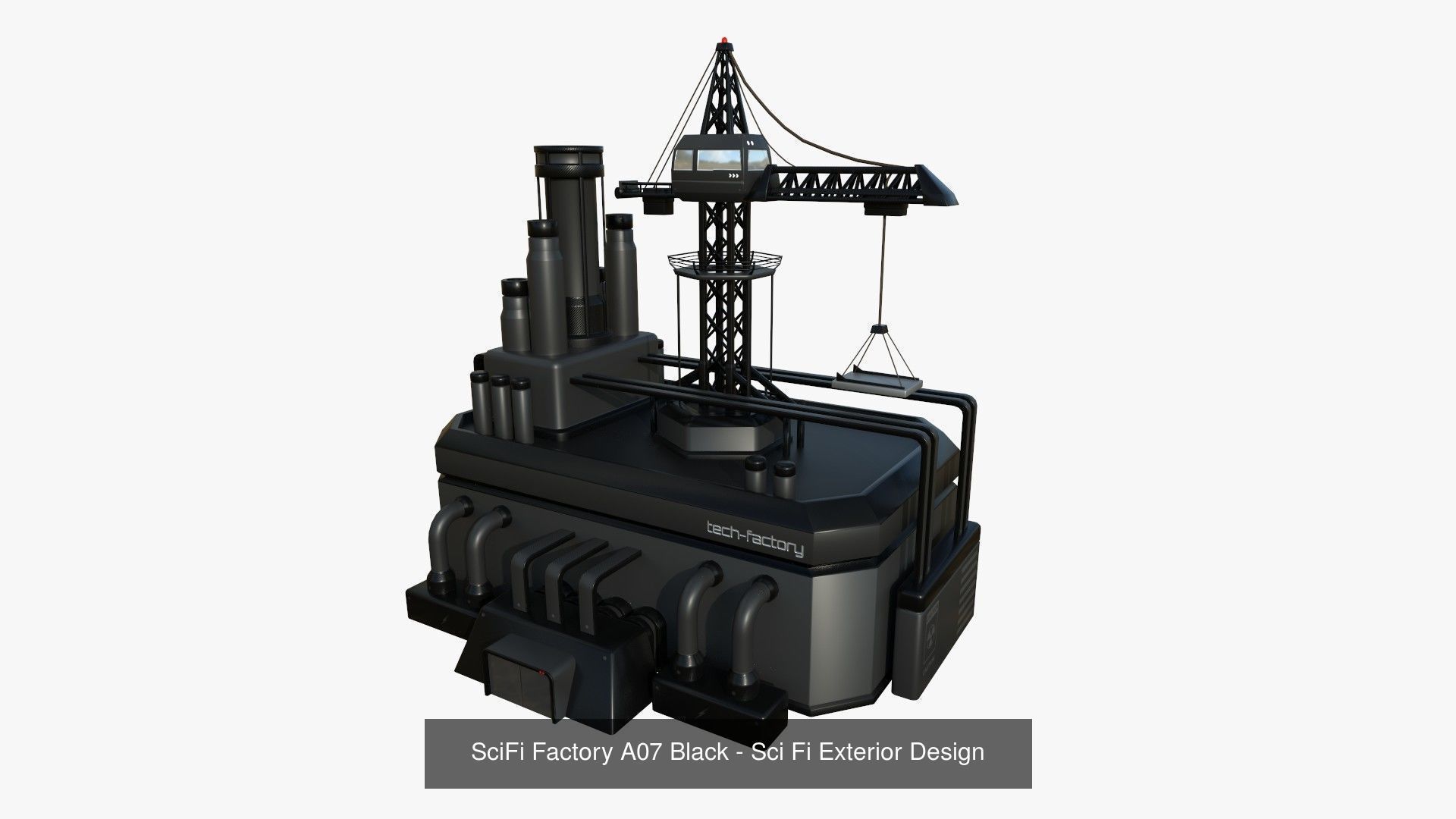 10 Sci Fi Buildings Collection G - Full Black - Exterior Design _9