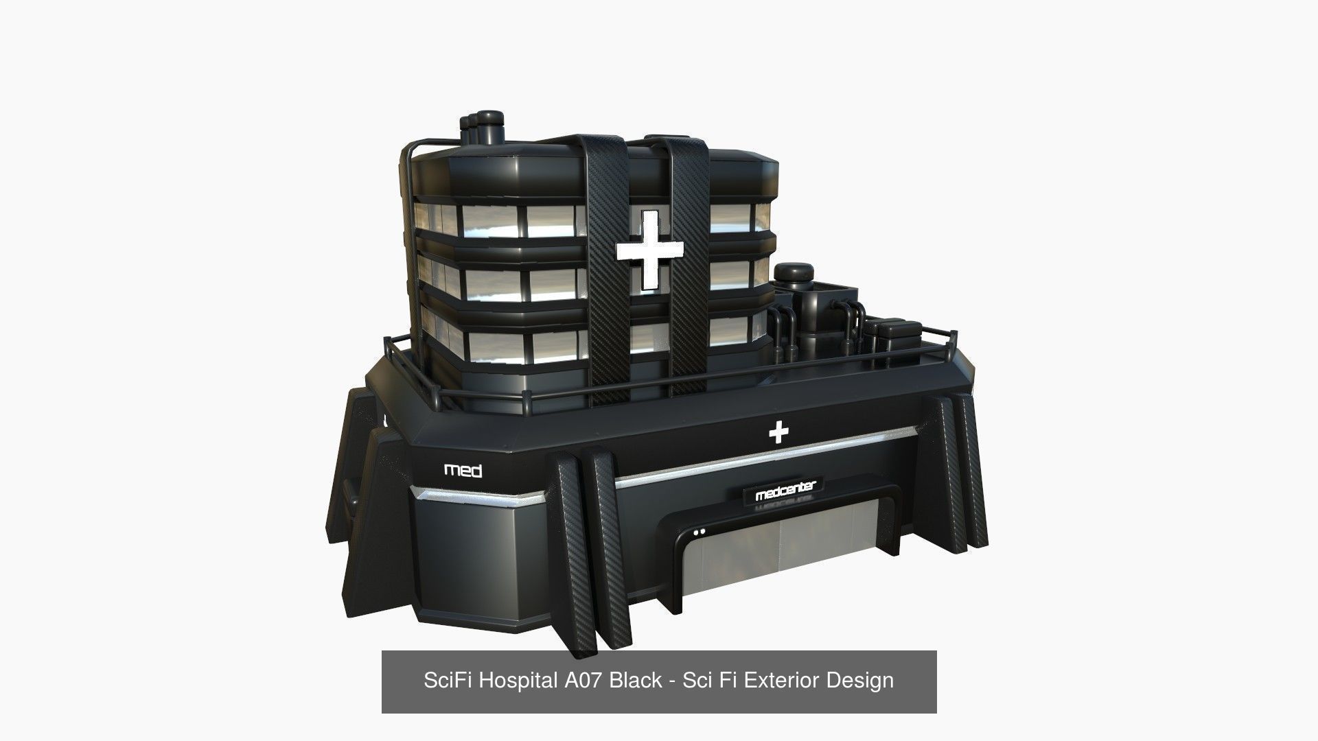 10 Sci Fi Buildings Collection G - Full Black - Exterior Design _6